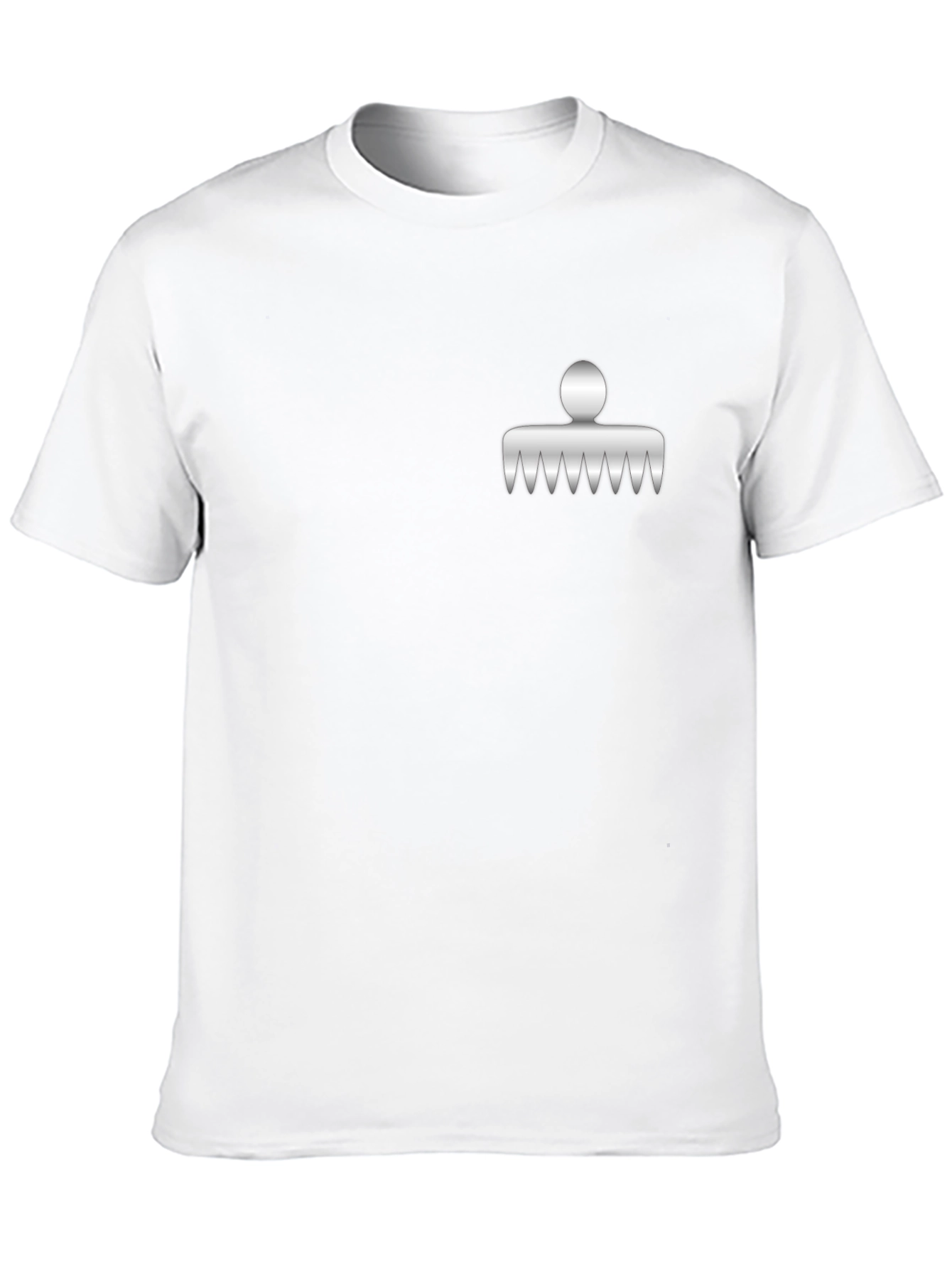 Modern Black Tee with Unique Comb Design