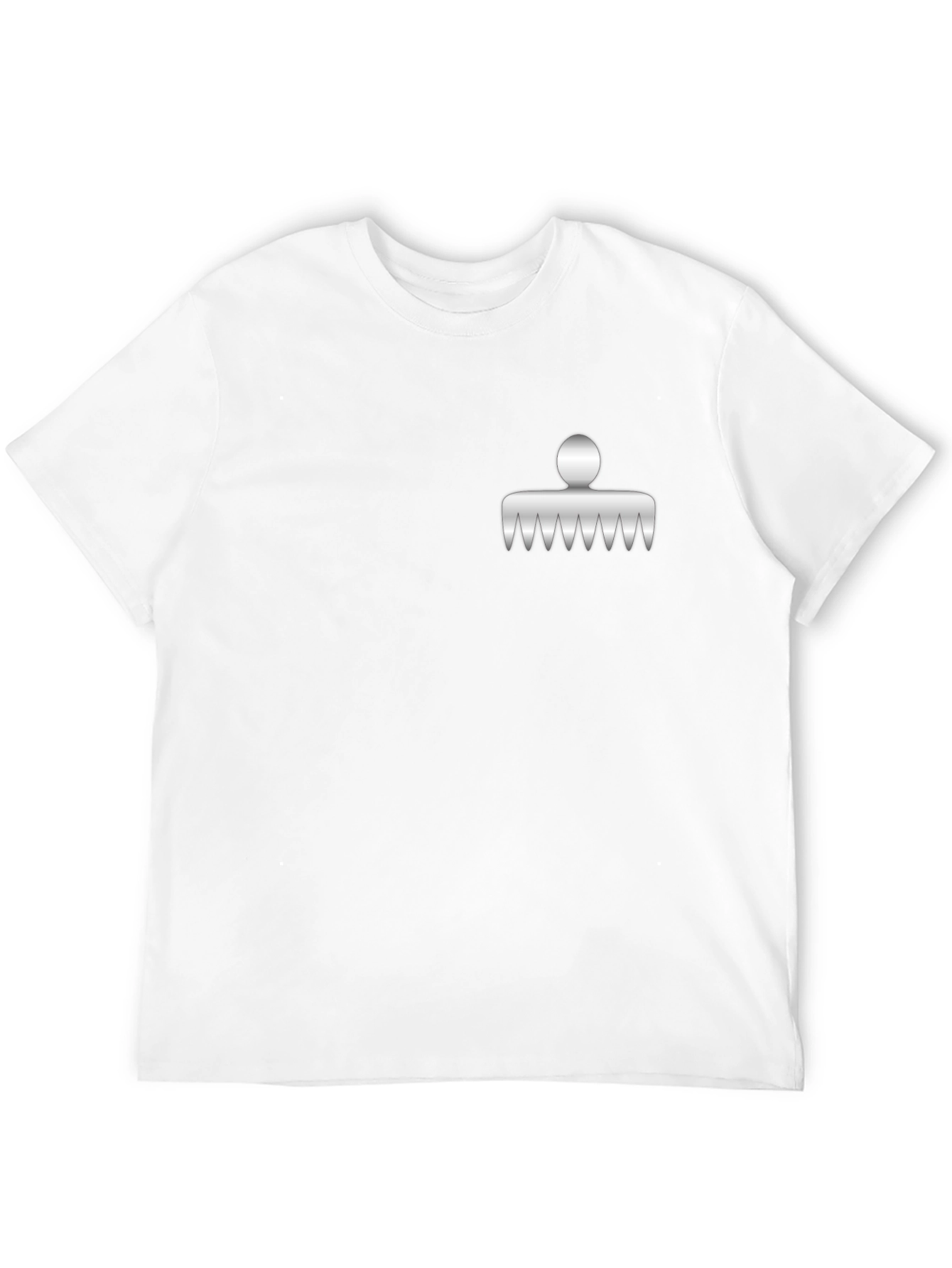 Modern Black Tee with Unique Comb Design