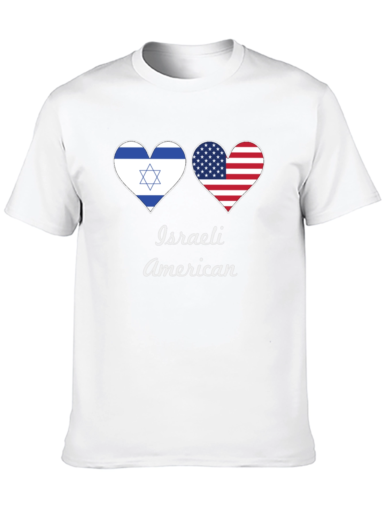 Israeli American Flag Heart T-Shirt