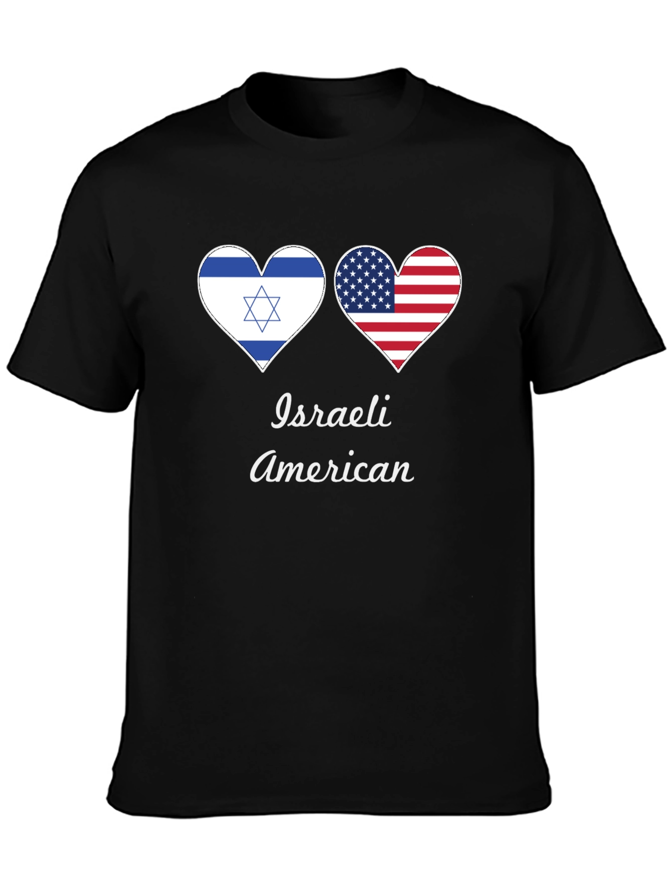 Israeli American Flag Heart T-Shirt