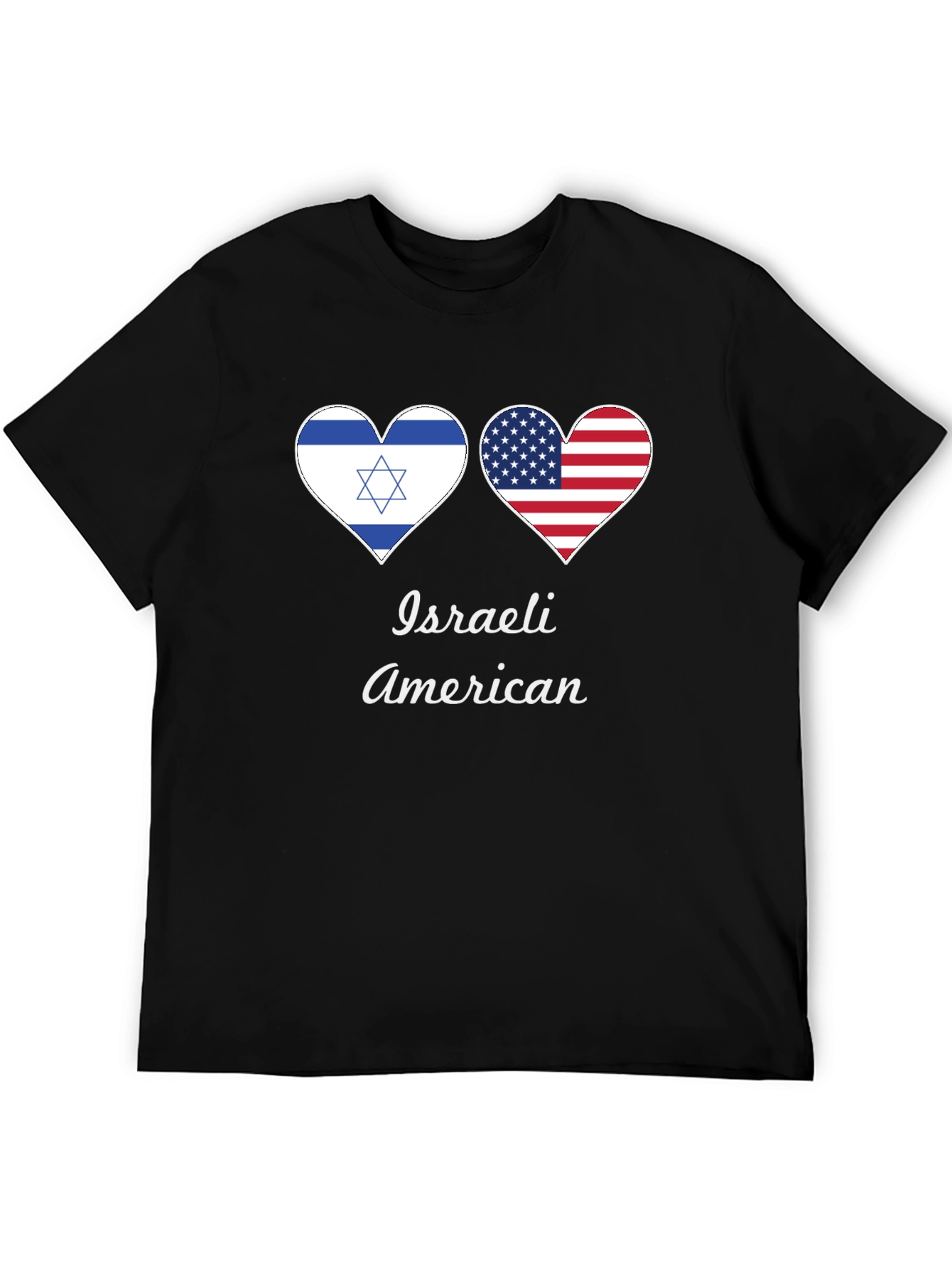 Israeli American Flag Heart T-Shirt