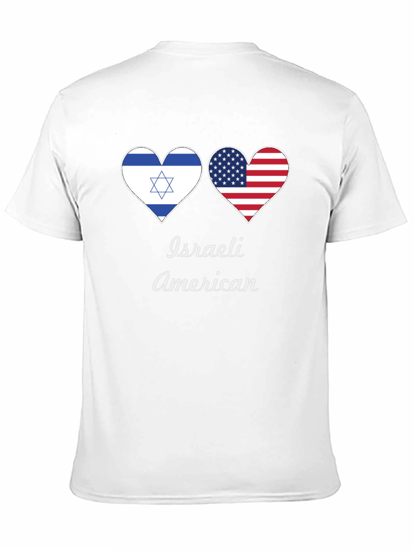 Israeli American Flag Heart T-Shirt