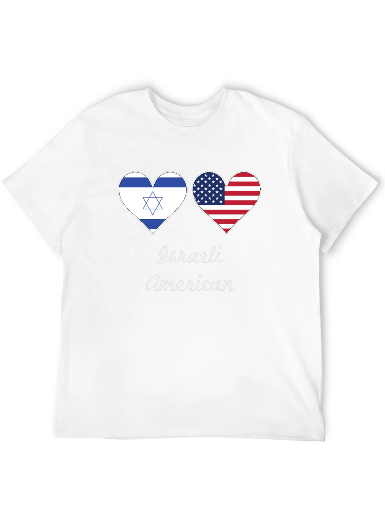 Israeli American Flag Heart T-Shirt