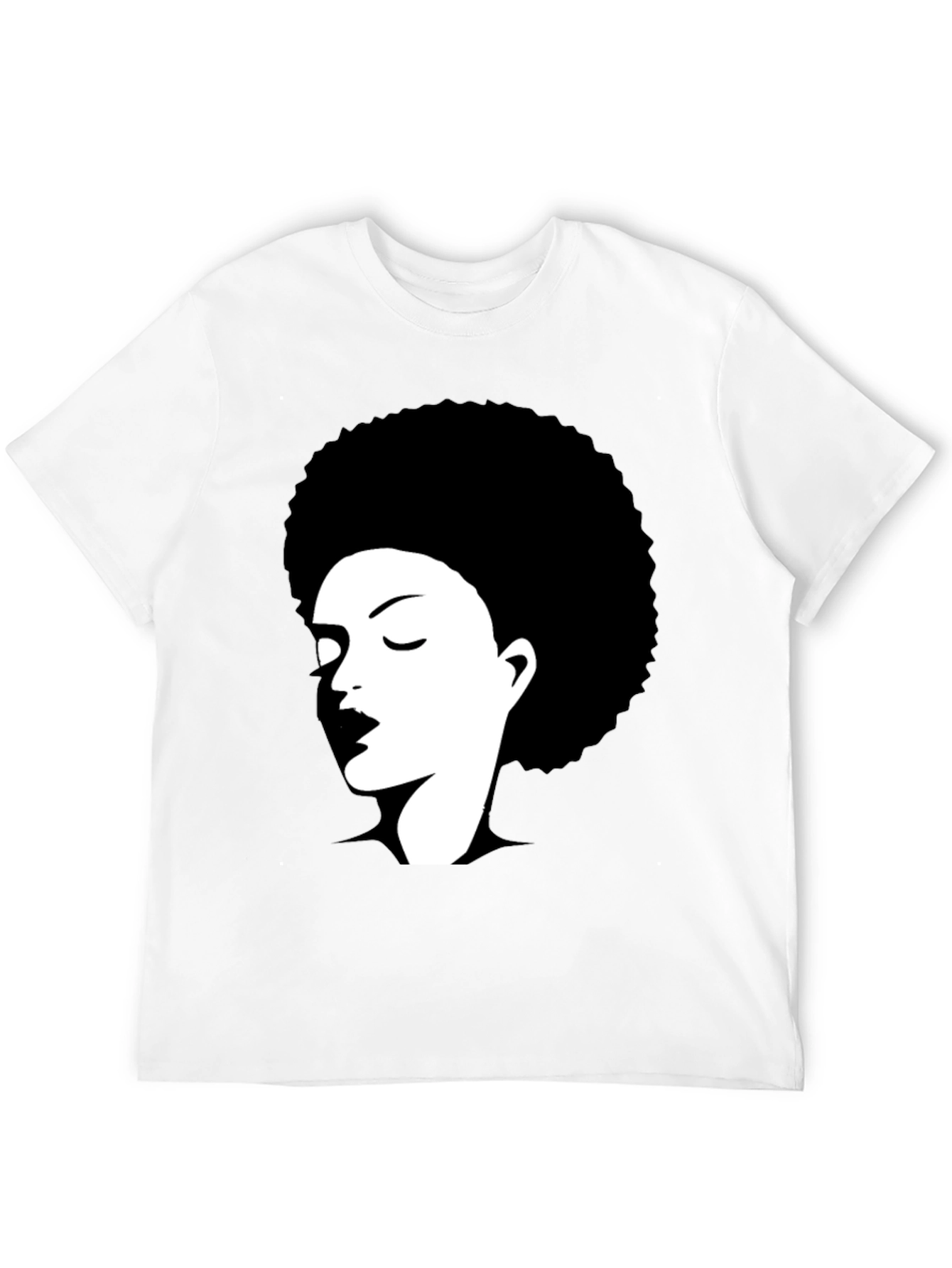 Afro Silhouette Graphic Tee - Black