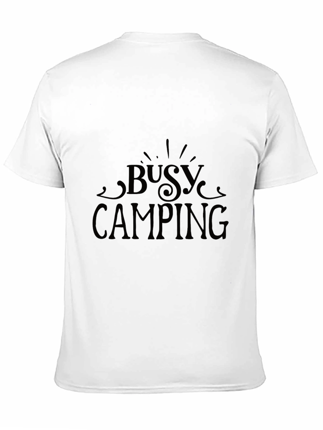 Busy Camping Graphic Tee - Black