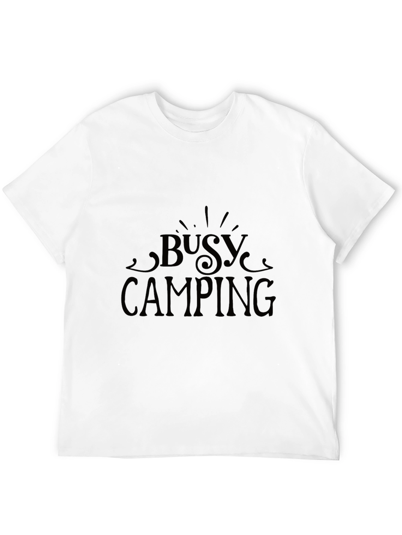 Busy Camping Graphic Tee - Black