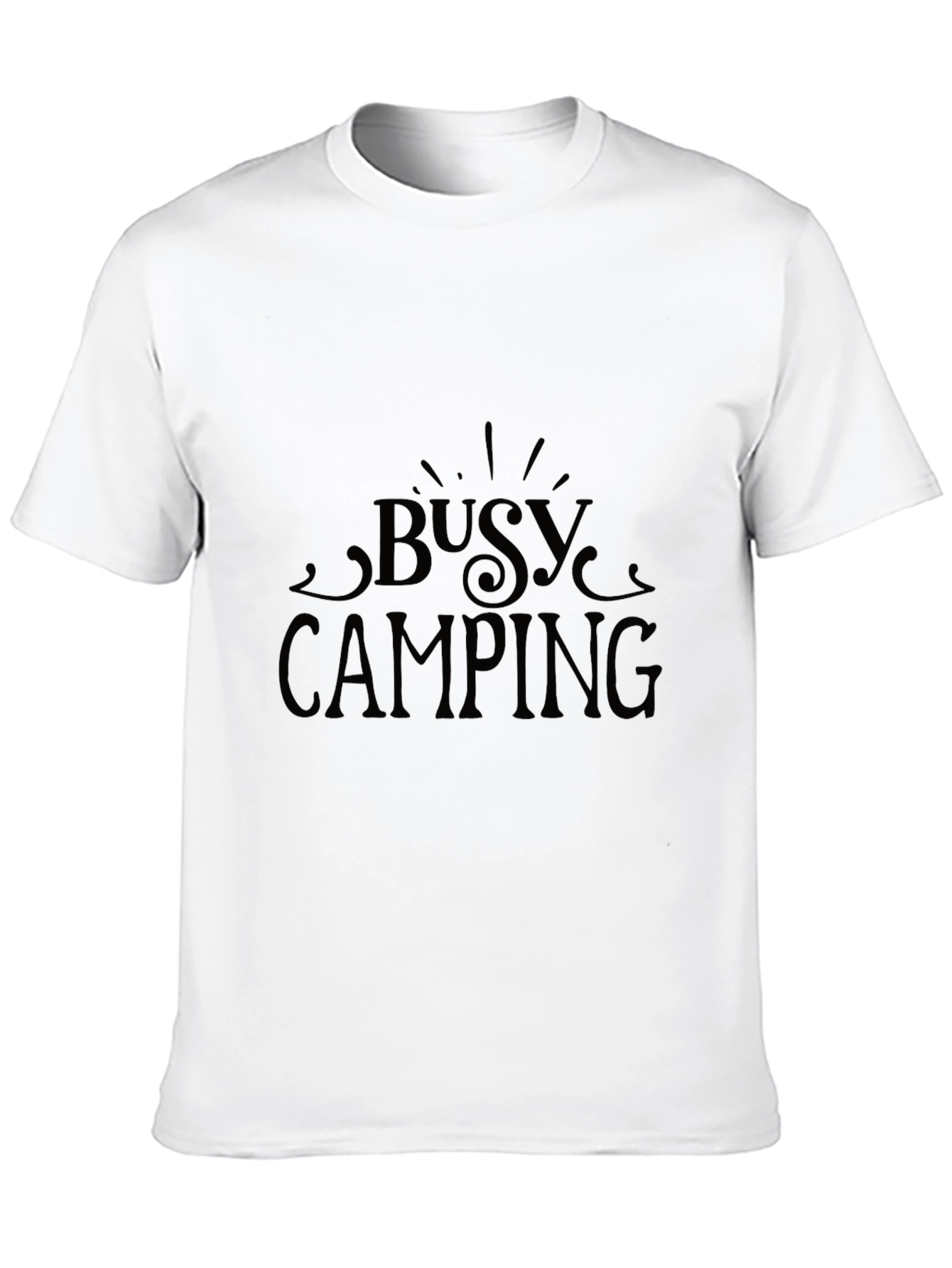 Busy Camping Graphic Tee - Black