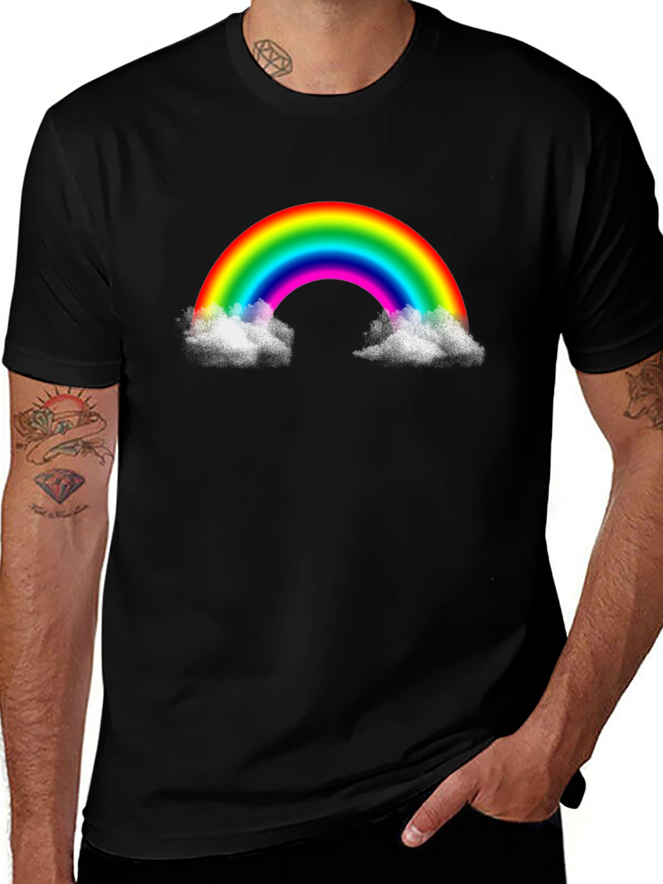 Rainbow Cloud Graphic T-Shirt