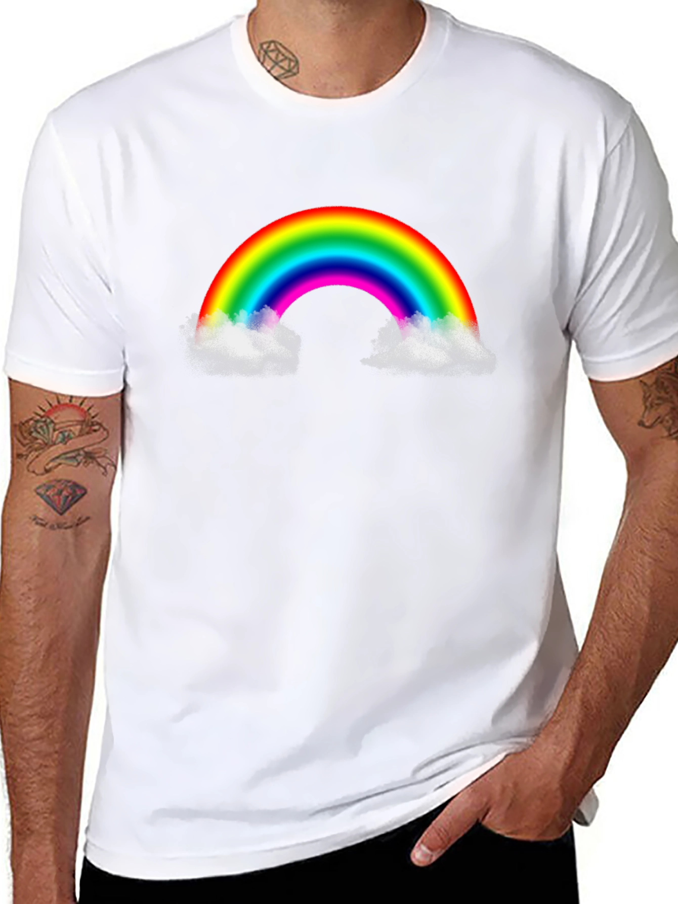 Rainbow Cloud Graphic T-Shirt