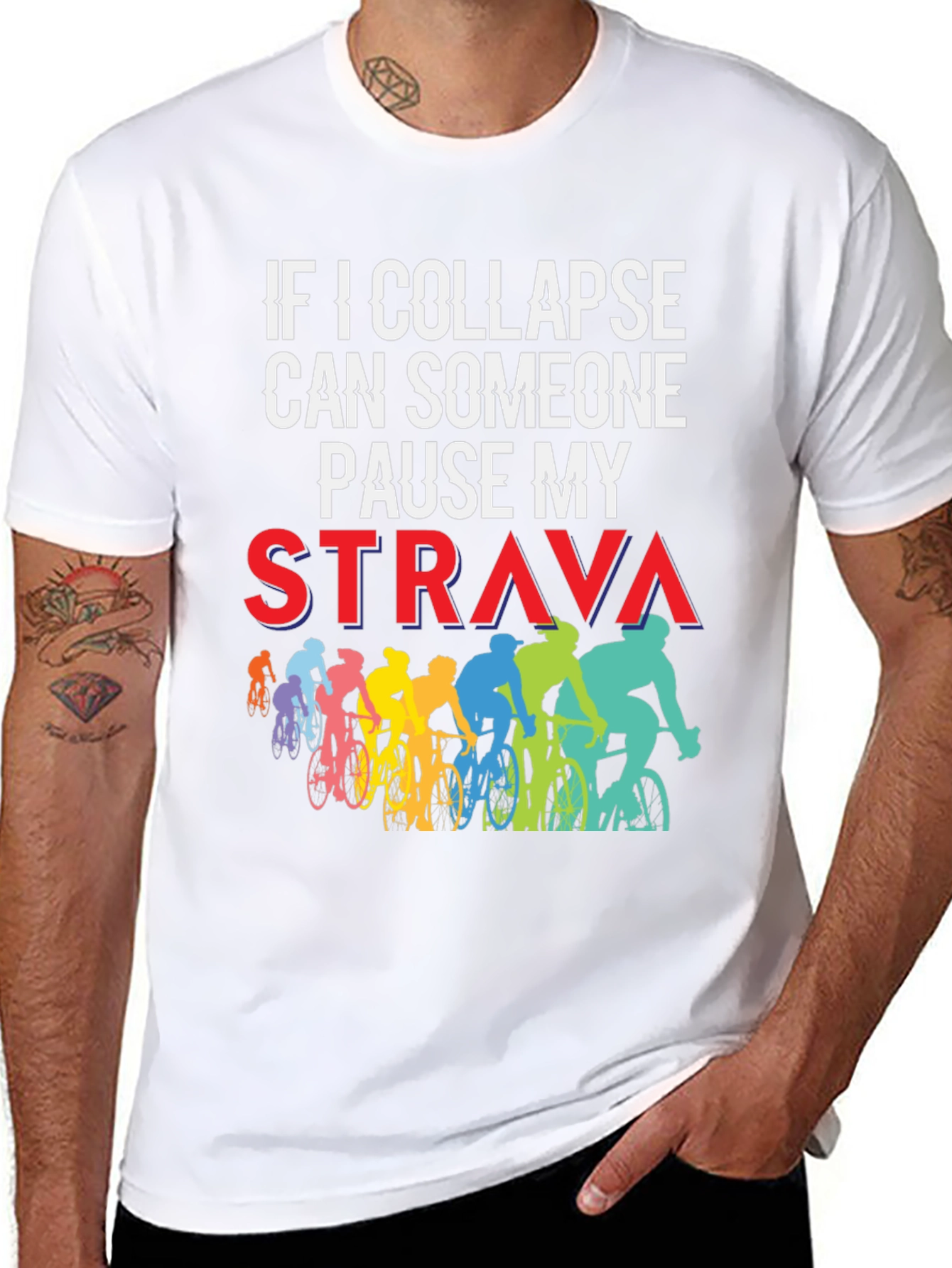 Funny Cycling T-Shirt: Pause My Strava