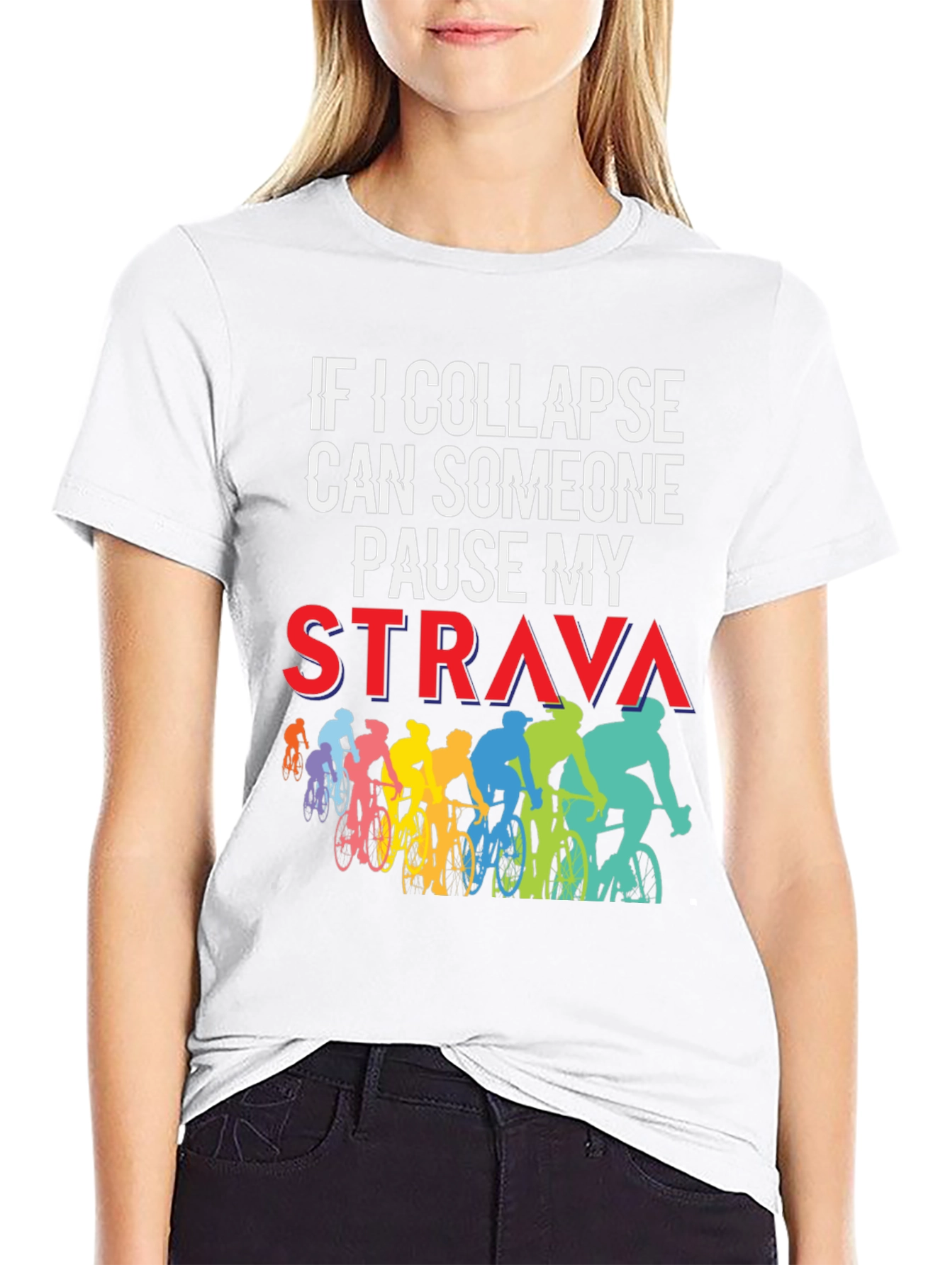 Funny Cycling T-Shirt: Pause My Strava