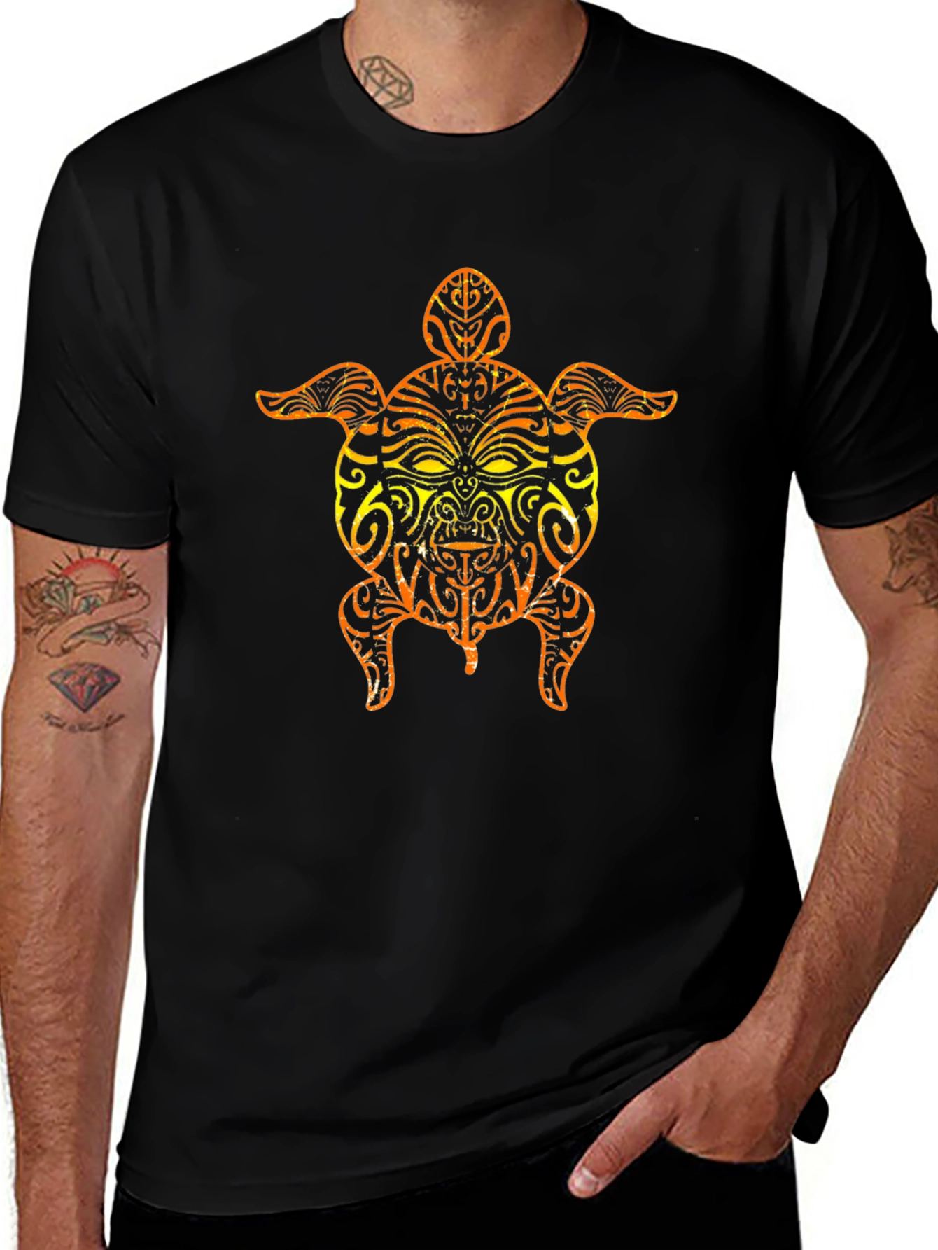 Tribal Turtle Graphic T-Shirt