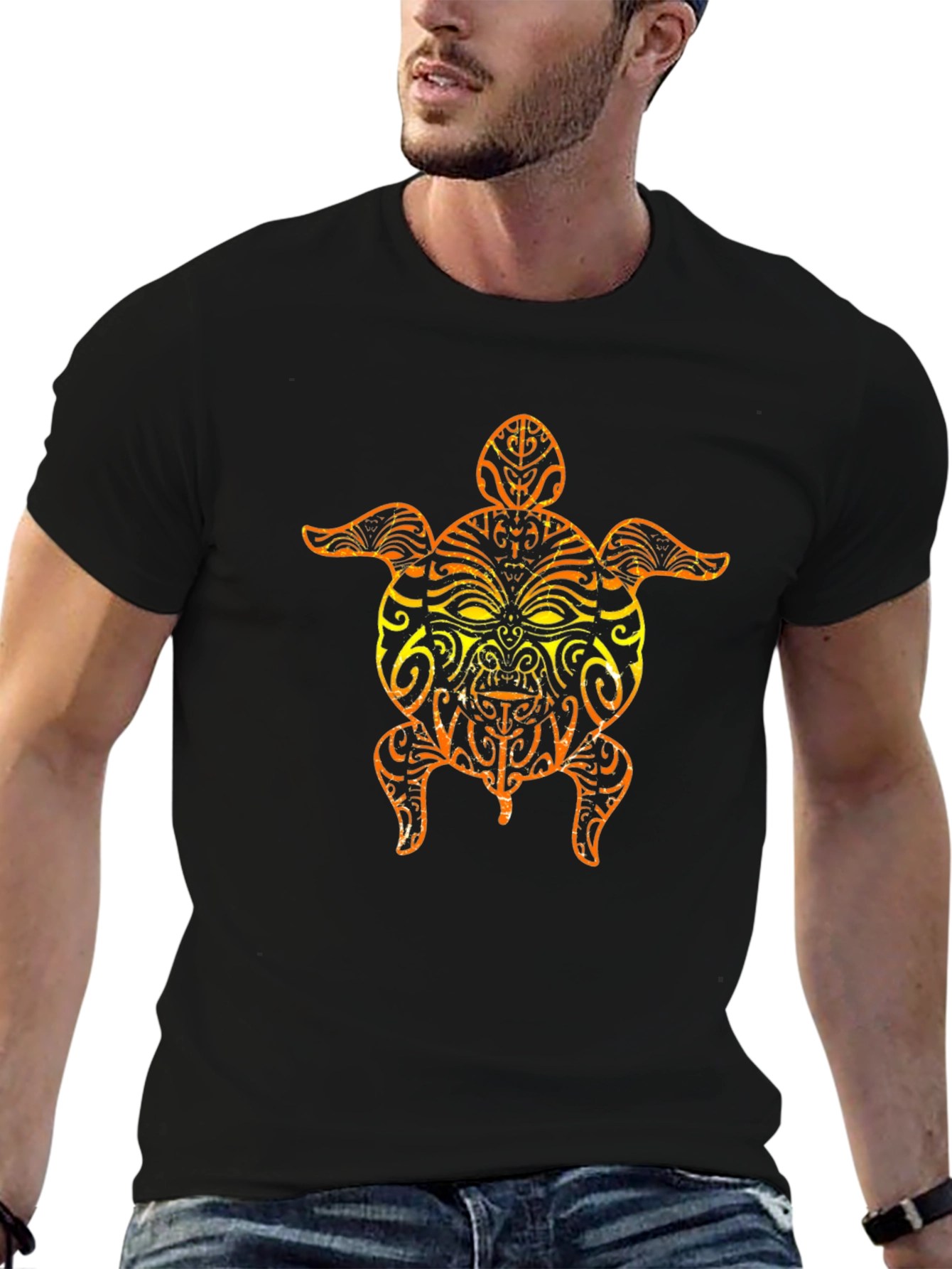 Tribal Turtle Graphic T-Shirt
