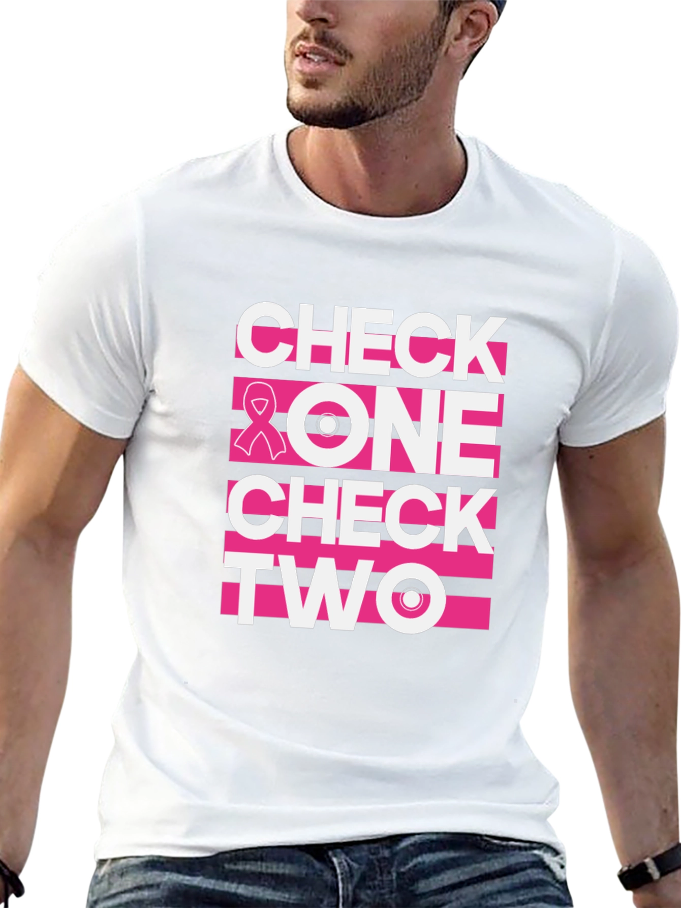 Check One Two Breast Cancer Awareness T-Shirt