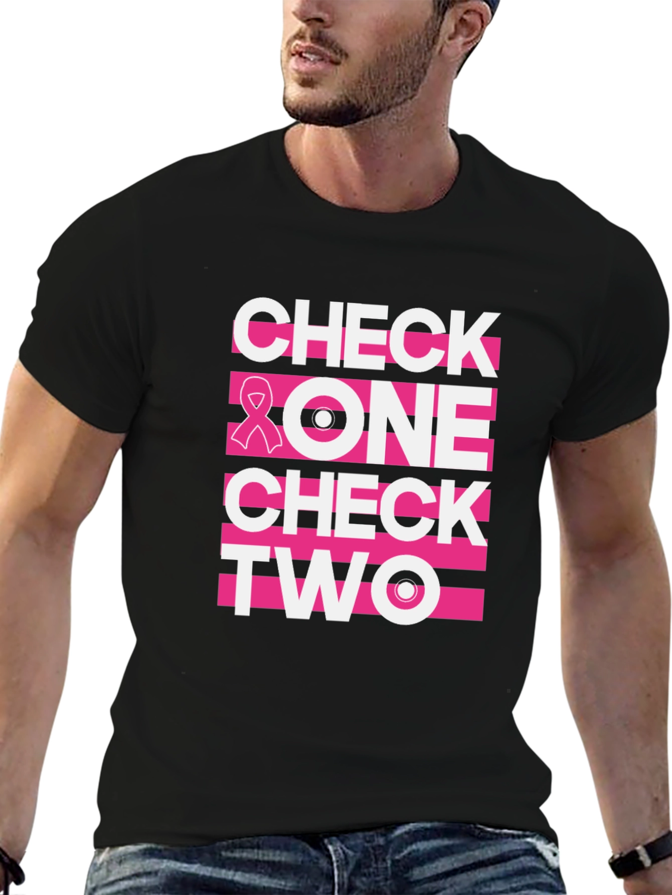 Check One Two Breast Cancer Awareness T-Shirt