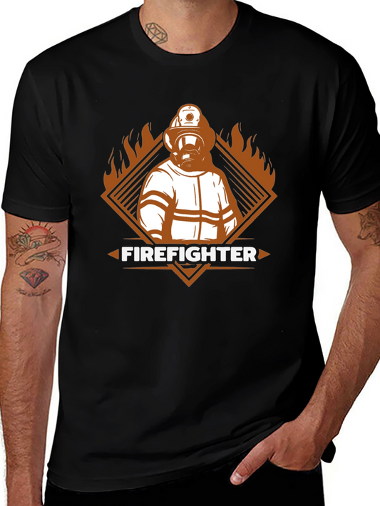 Firefighter Graphic Tee - Heroic Design T-Shirt