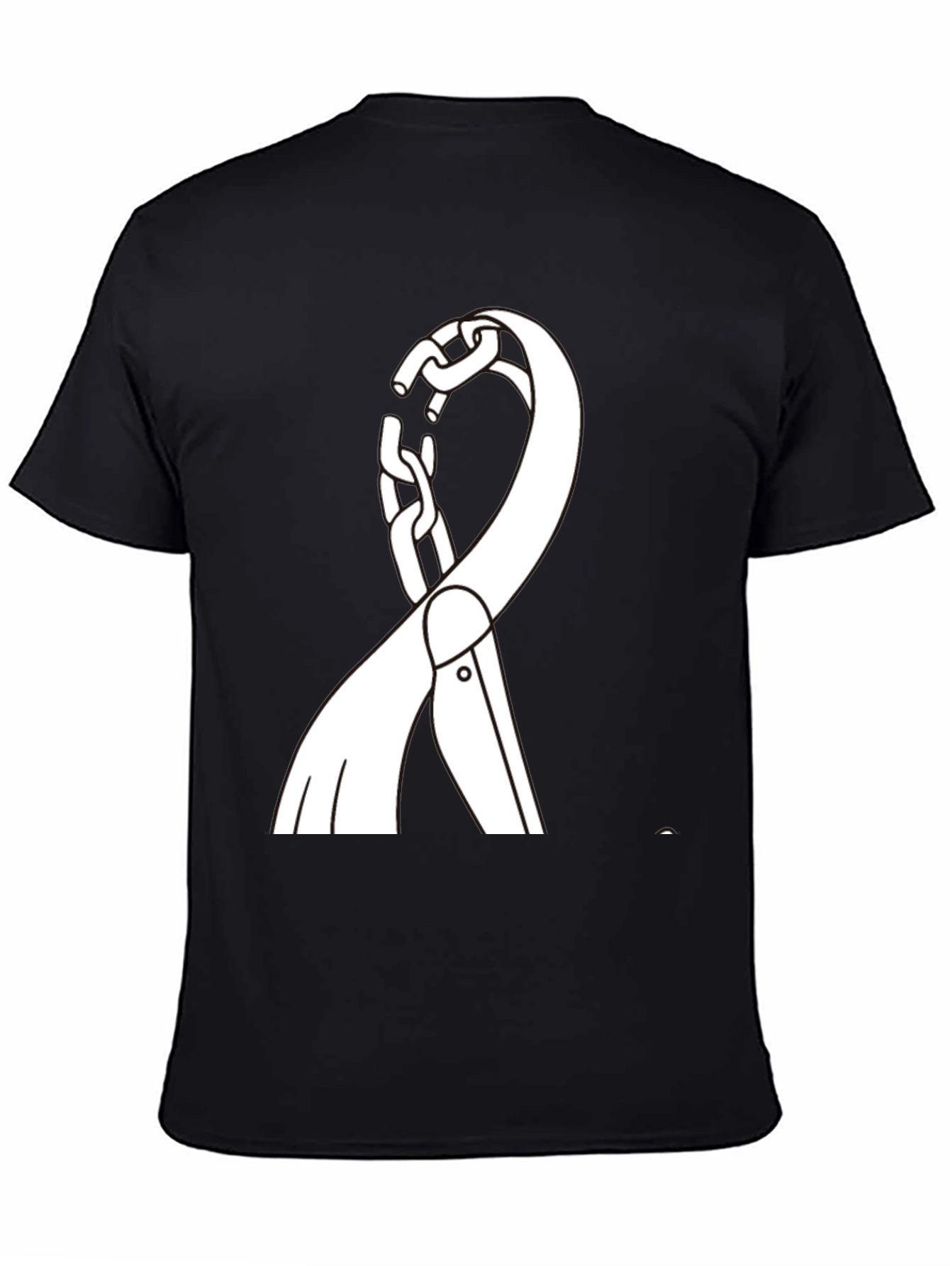 Freedom Chain Ribbon Graphic Tee - Black