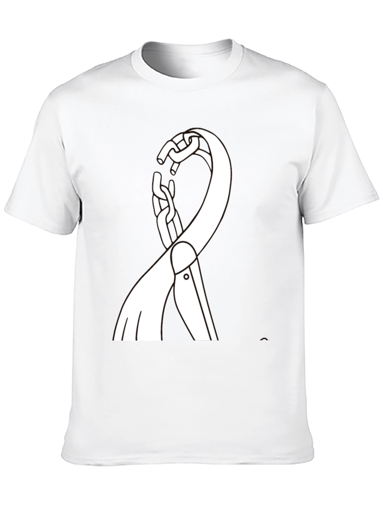 Freedom Chain Ribbon Graphic Tee - Black