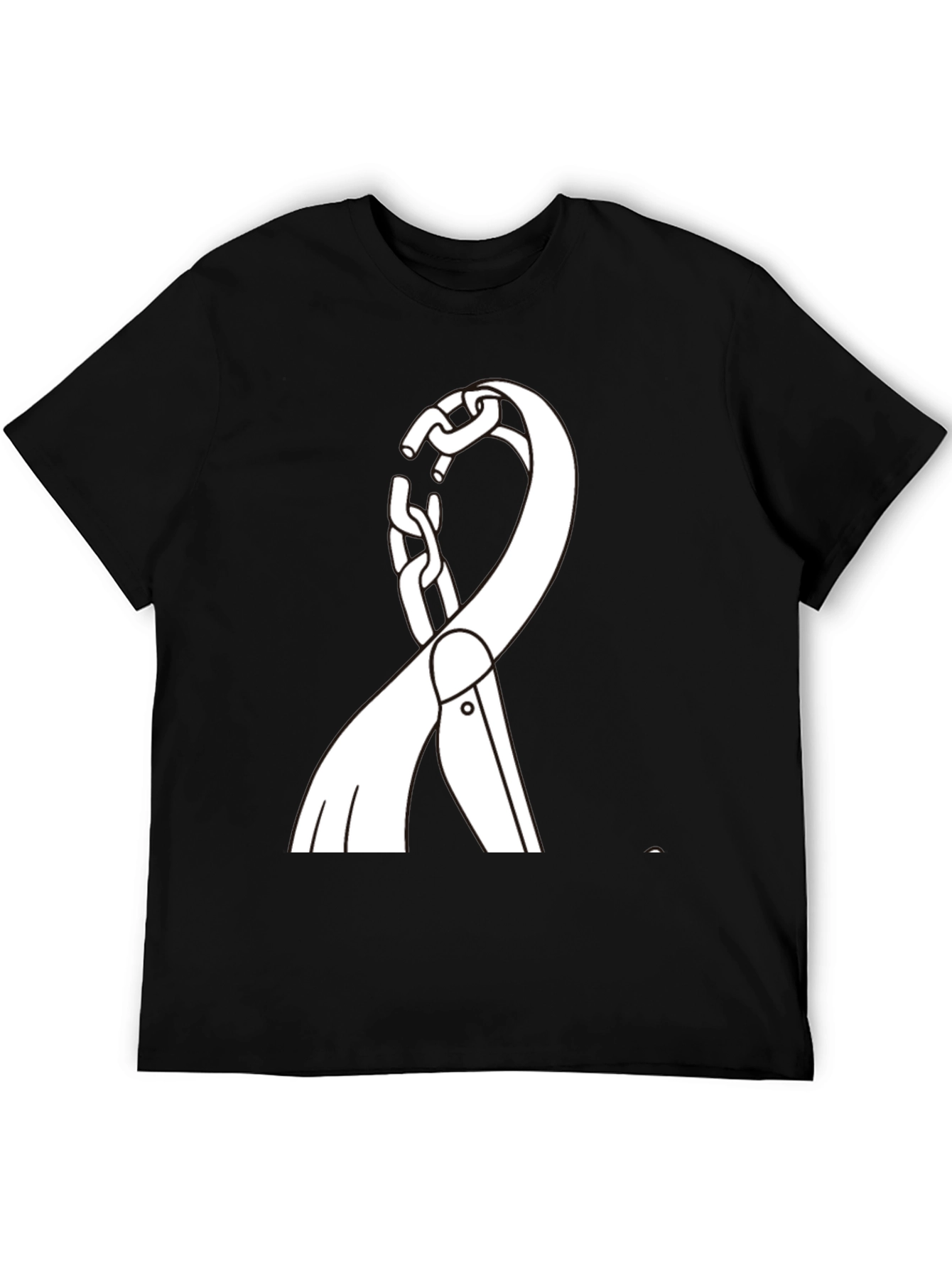 Freedom Chain Ribbon Graphic Tee - Black