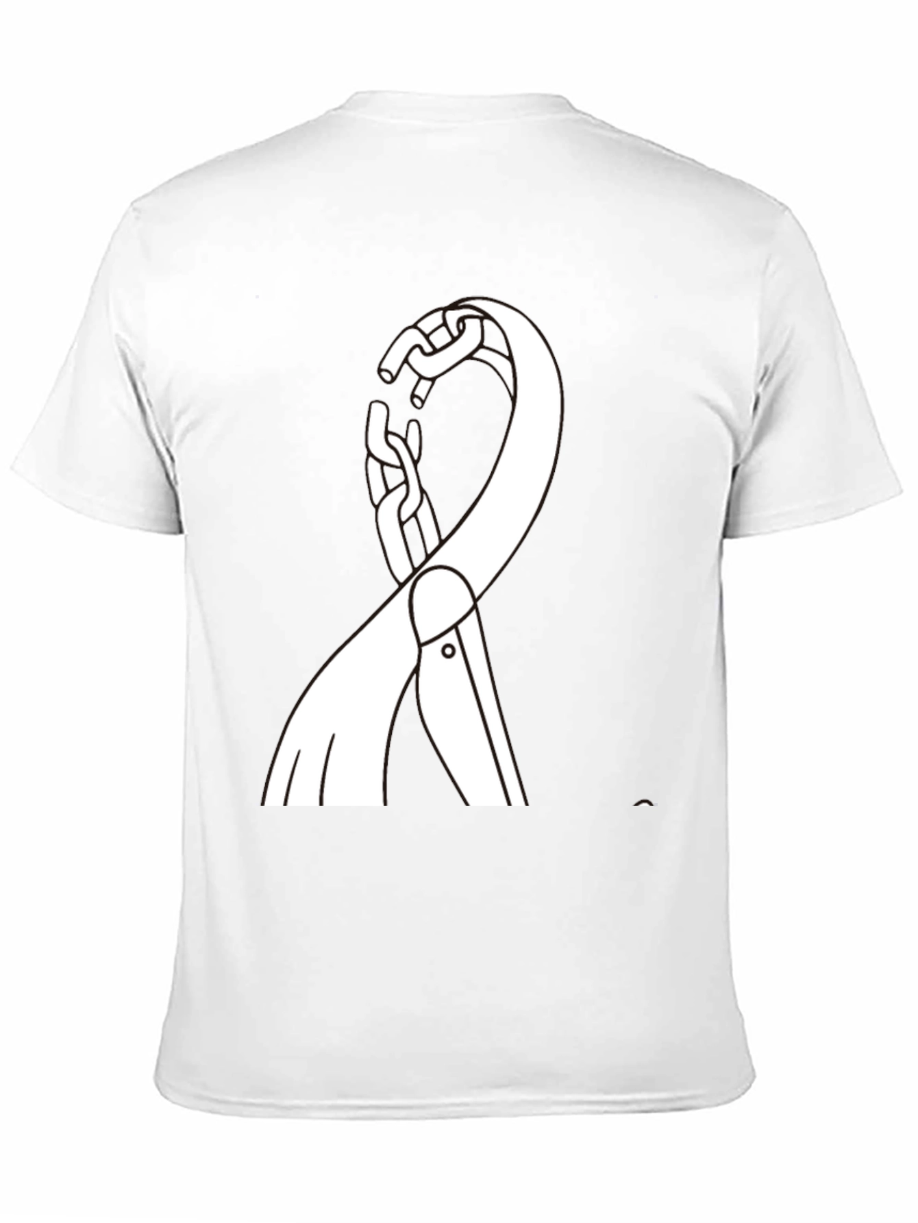 Freedom Chain Ribbon Graphic Tee - Black