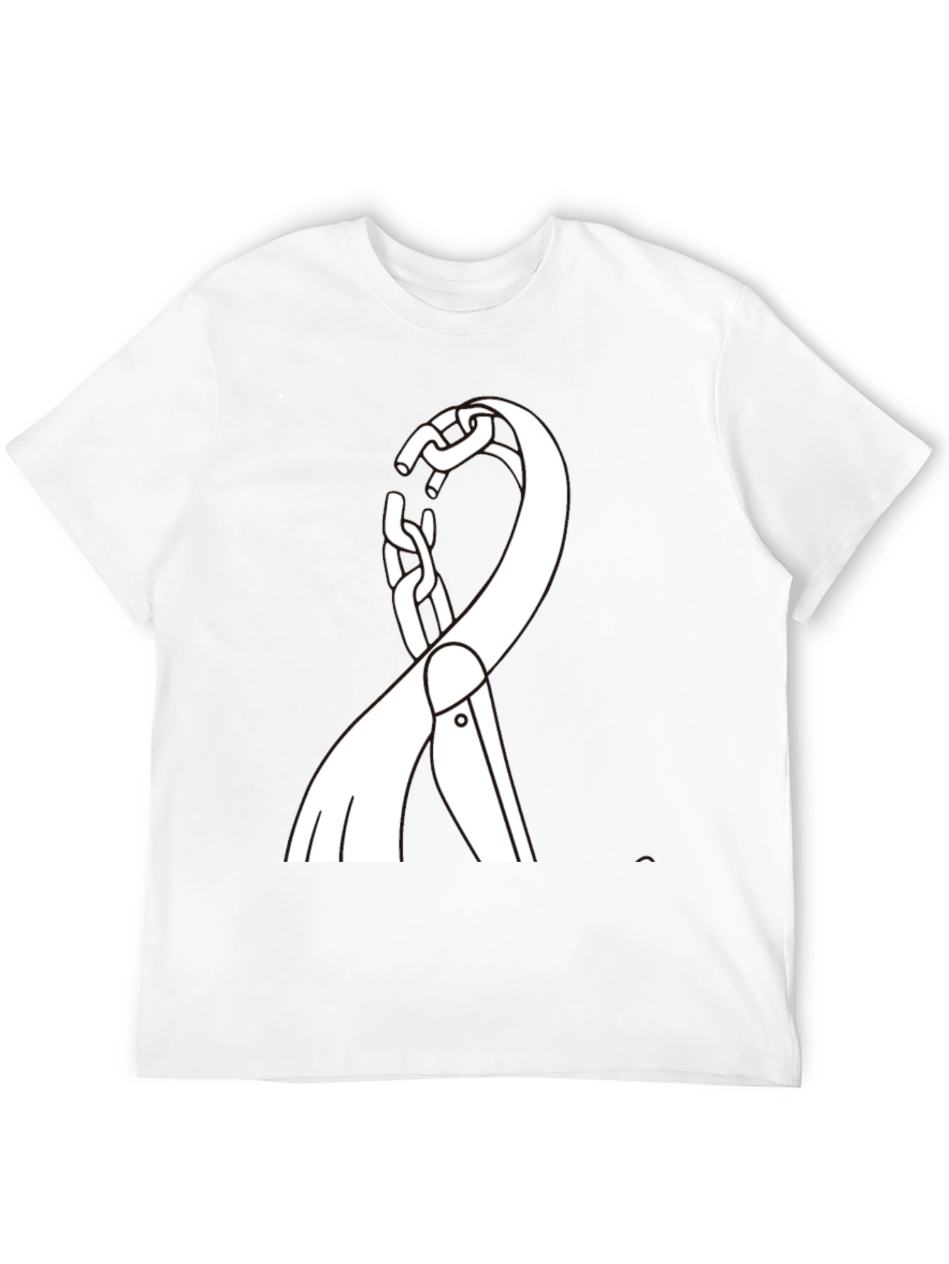 Freedom Chain Ribbon Graphic Tee - Black