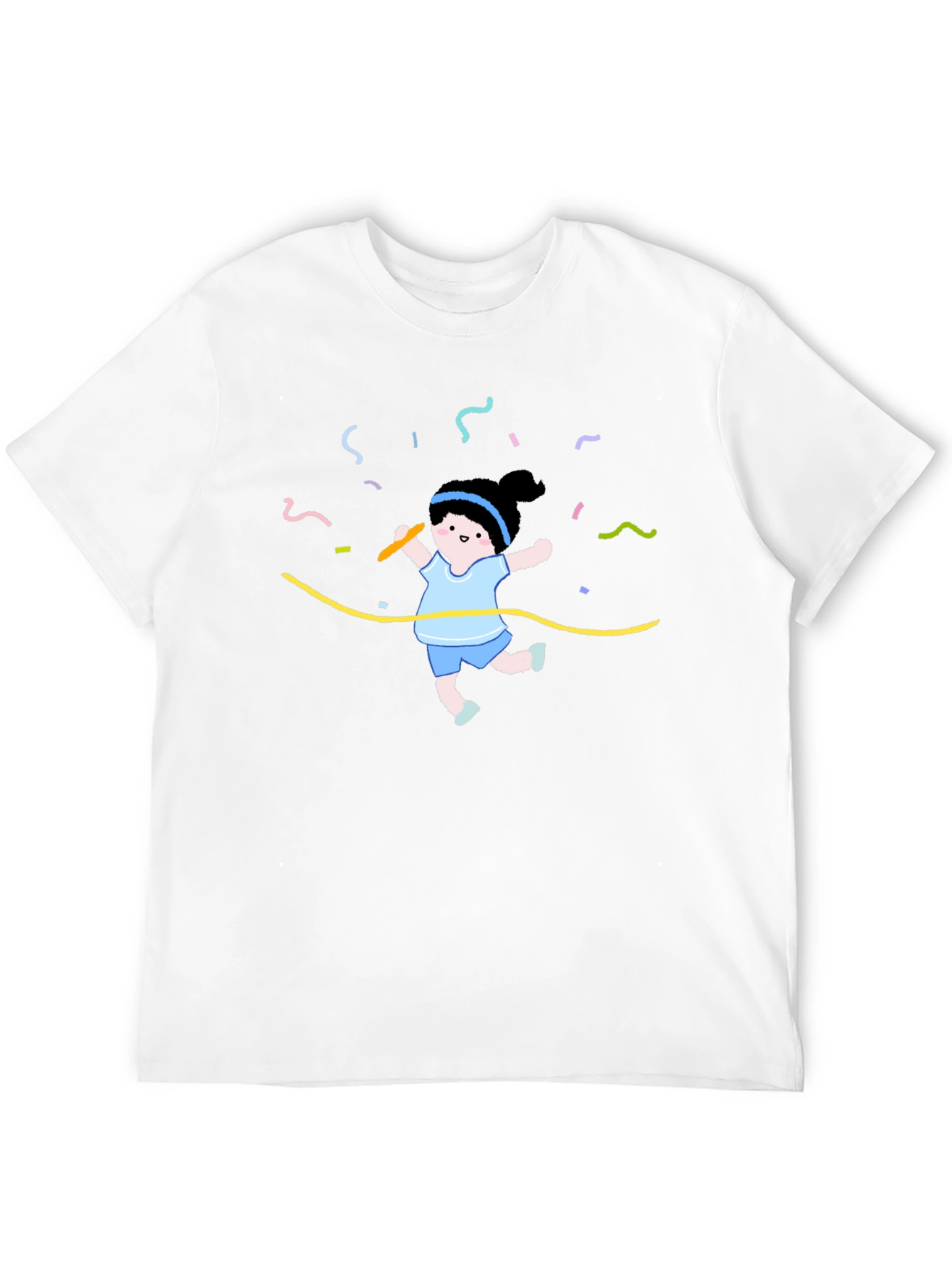 Cartoon Runner Graphic Tee - Celebrate Victory!