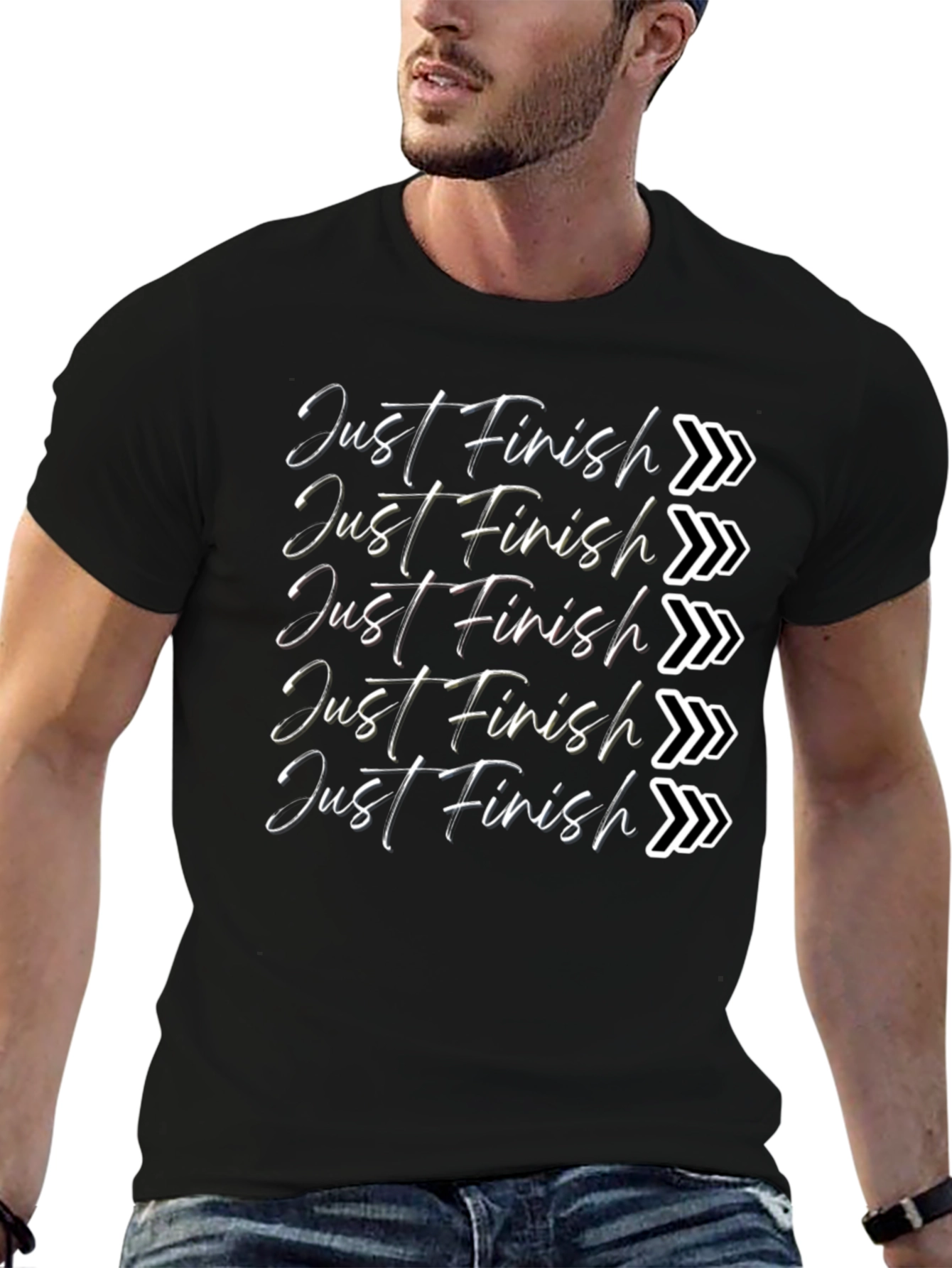 Just Finish T-Shirt - Motivational Running Tee