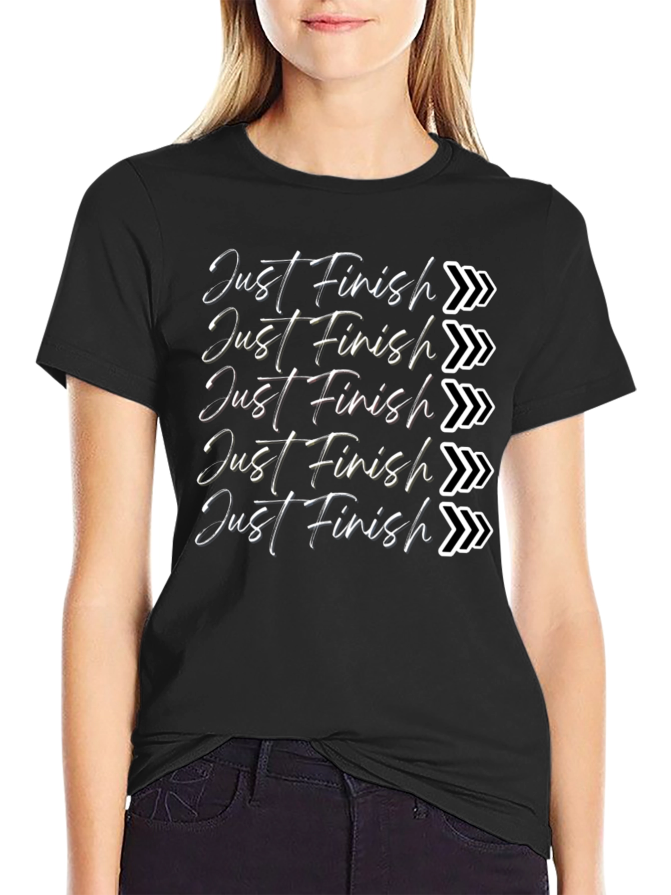 Just Finish T-Shirt - Motivational Running Tee