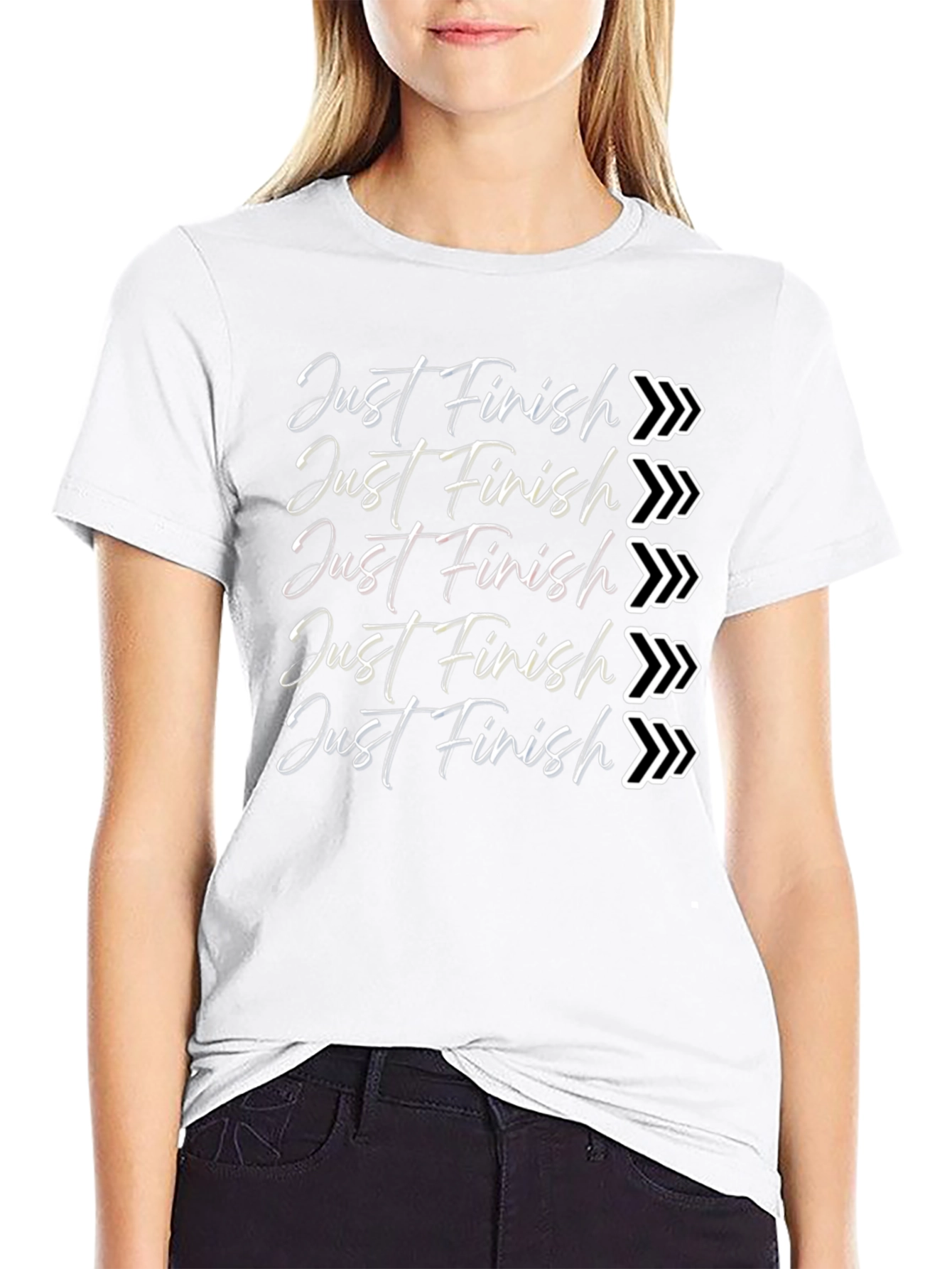Just Finish T-Shirt - Motivational Running Tee