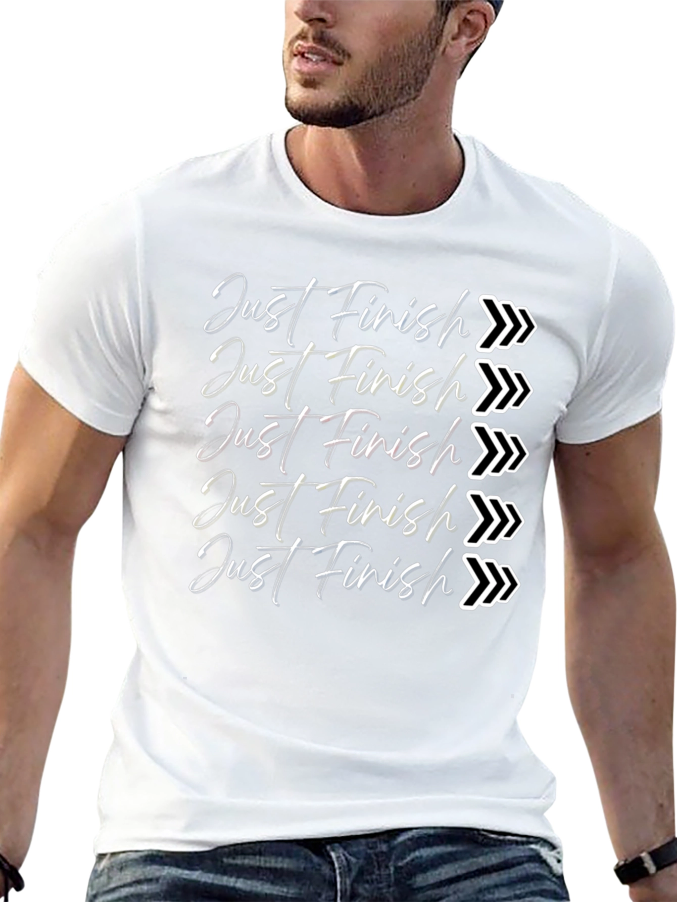Just Finish T-Shirt - Motivational Running Tee