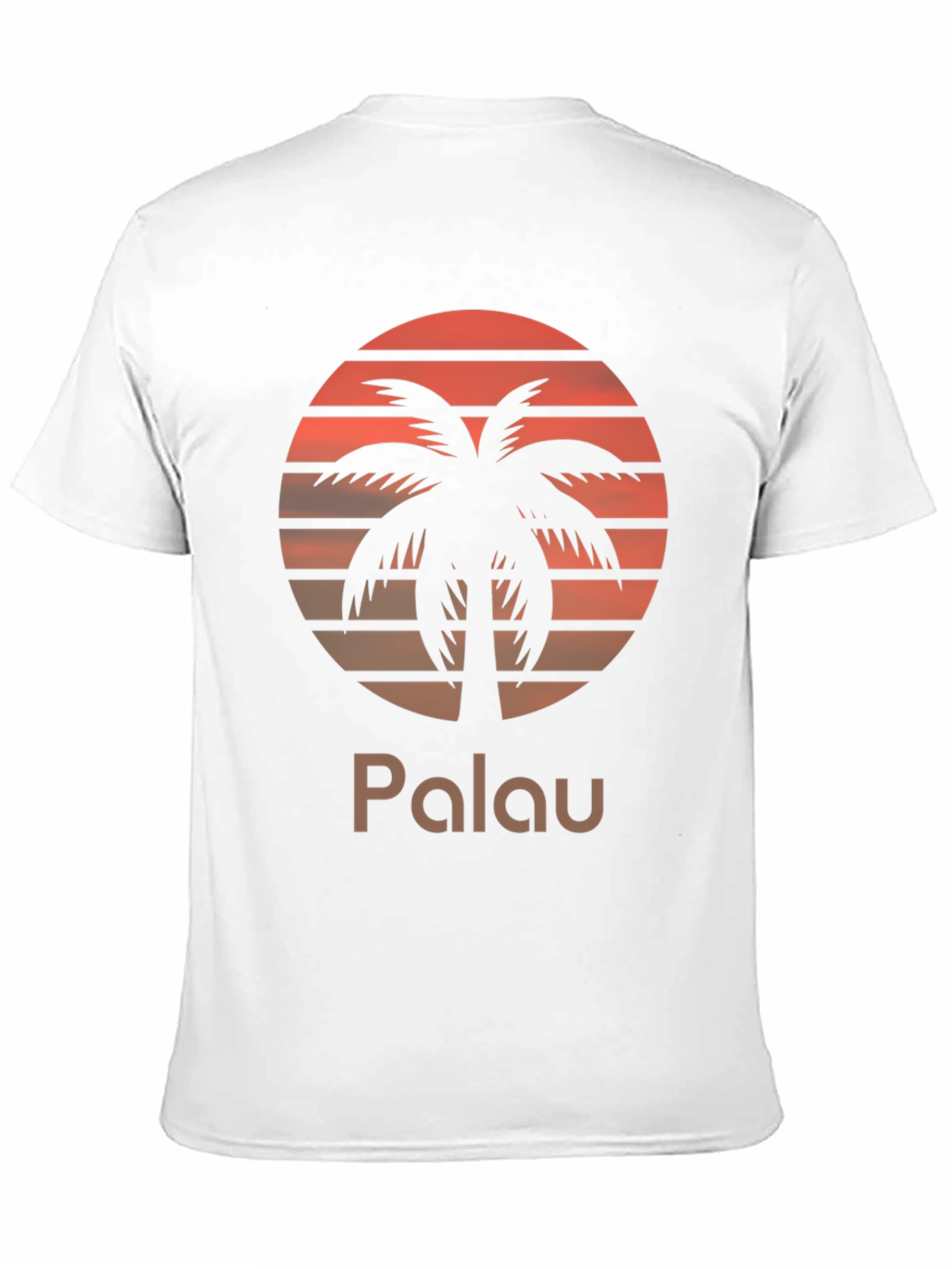 Palau Sunset Palm Tree Graphic Tee