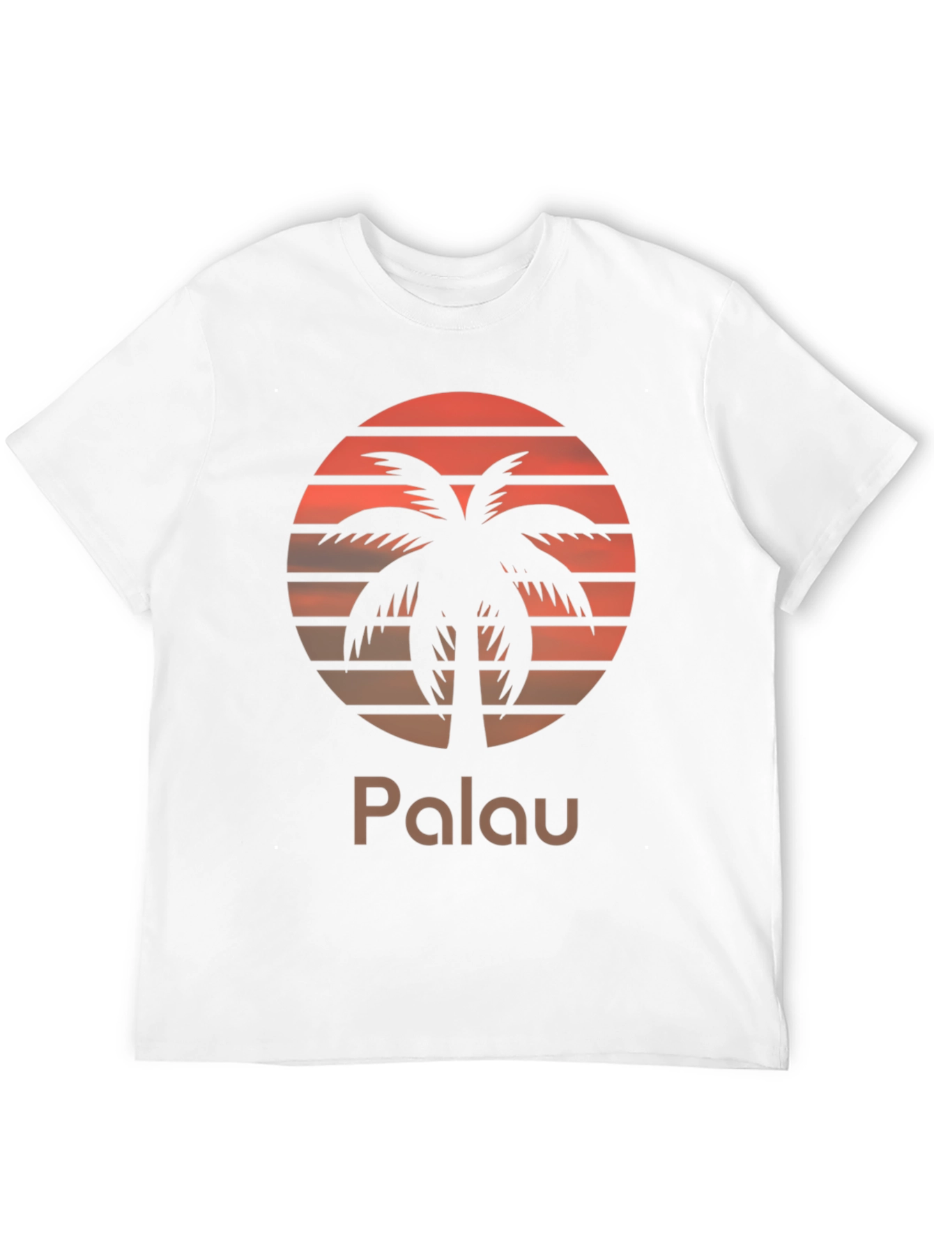 Palau Sunset Palm Tree Graphic Tee
