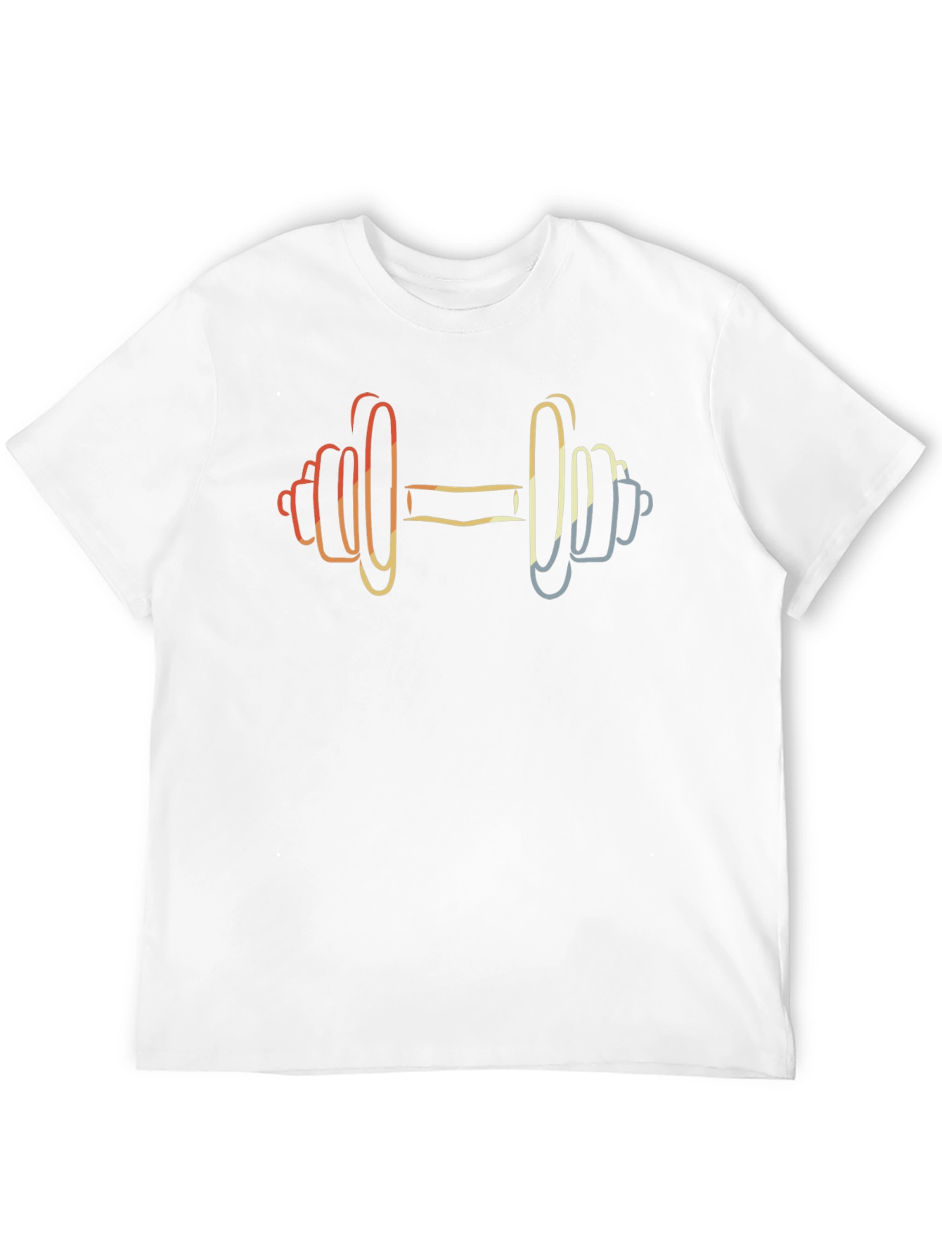 Retro Dumbbell Graphic T-Shirt - Workout Apparel