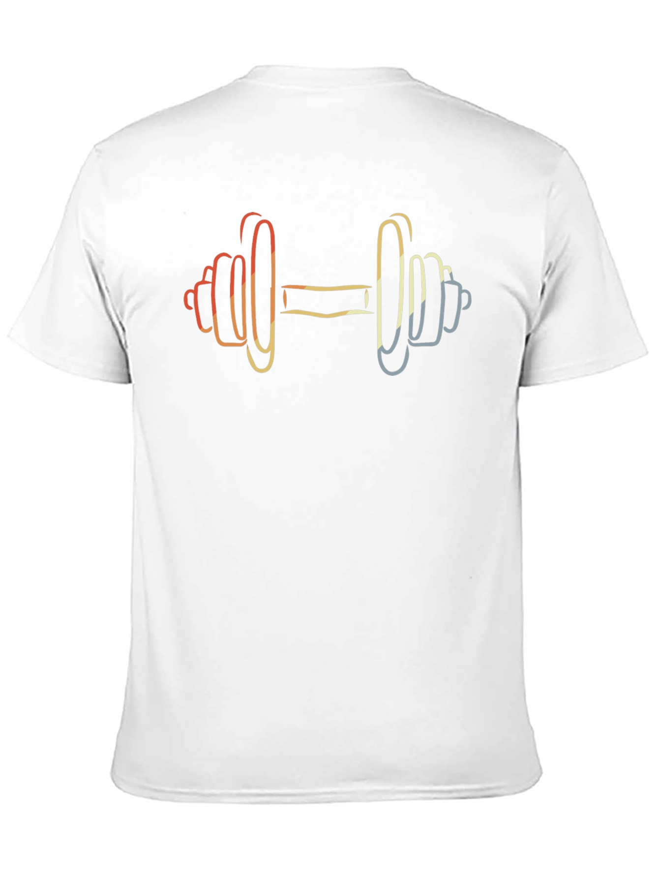 Retro Dumbbell Graphic T-Shirt - Workout Apparel