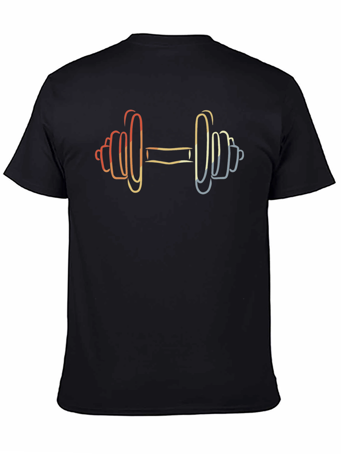 Retro Dumbbell Graphic T-Shirt - Workout Apparel