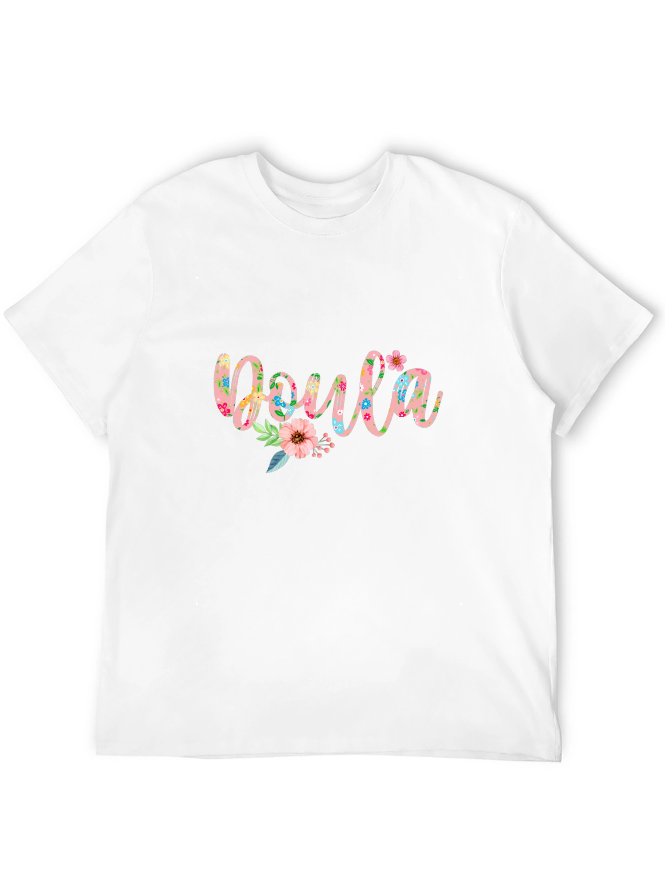 Floral Doula T-Shirt - Black