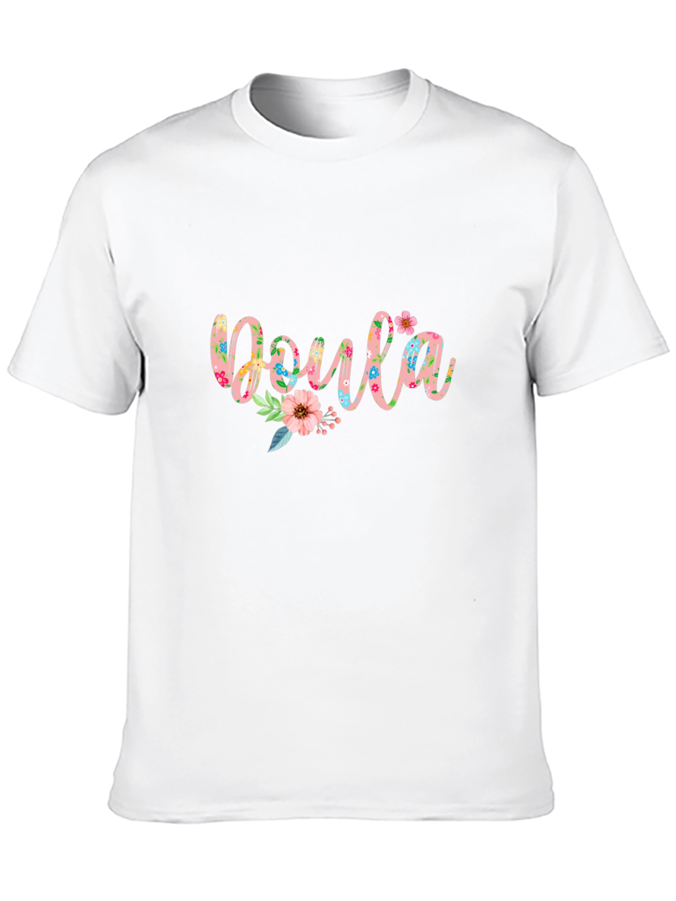 Floral Doula T-Shirt - Black