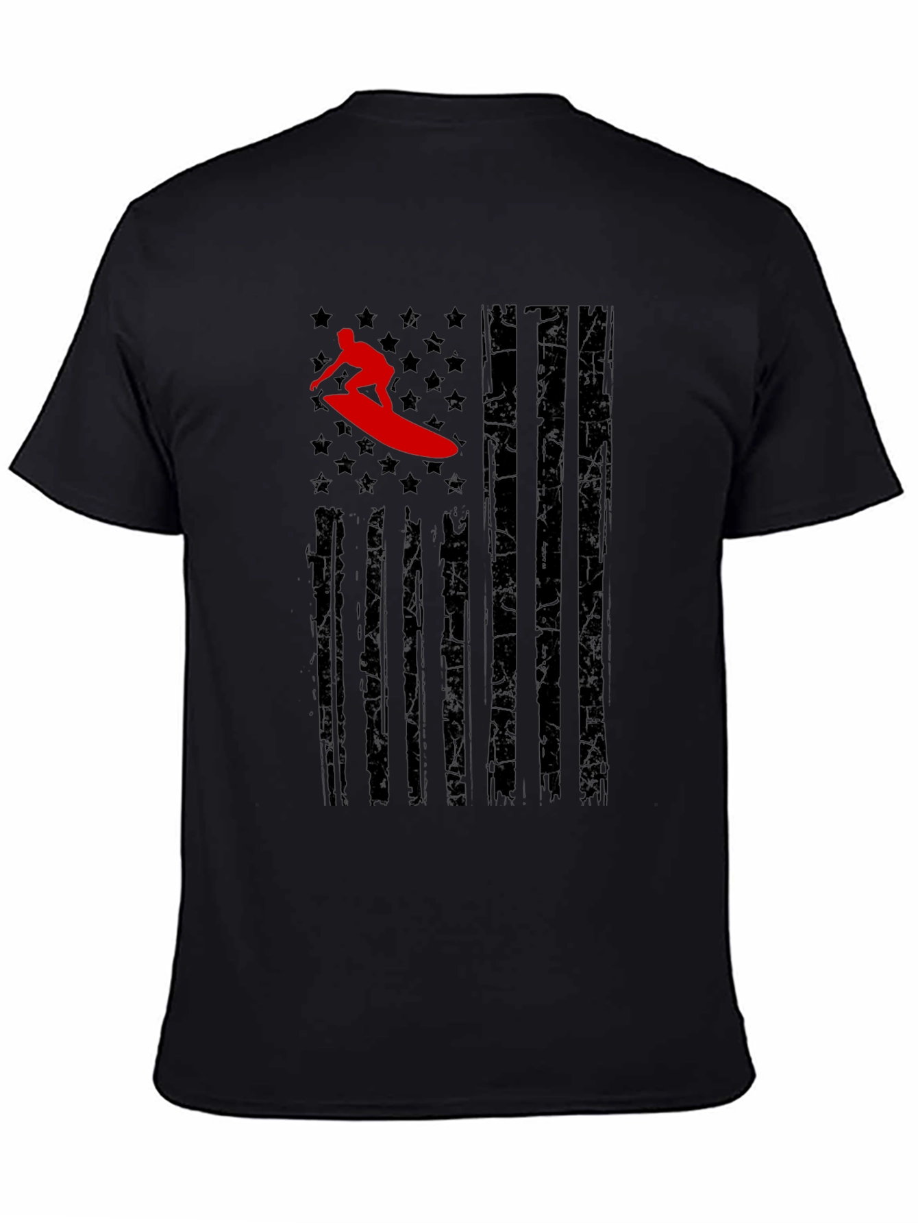 Surfer American Flag Graphic T-Shirt