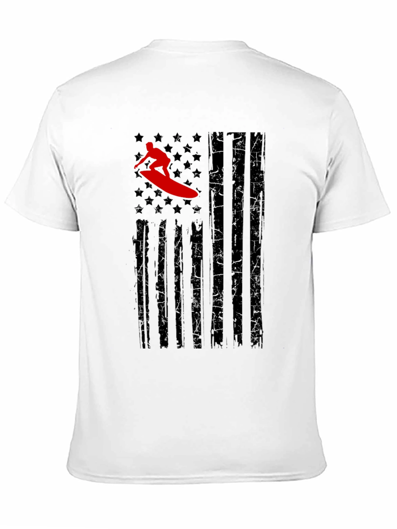 Surfer American Flag Graphic T-Shirt