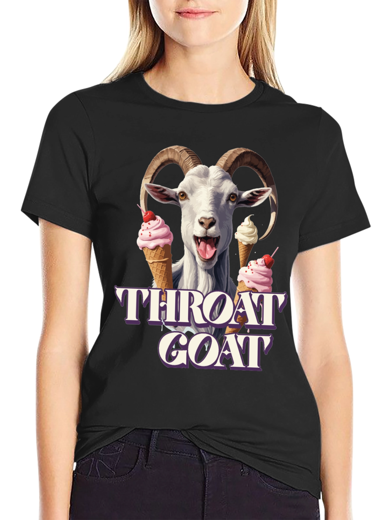 Throat Goat Ice Cream T-Shirt