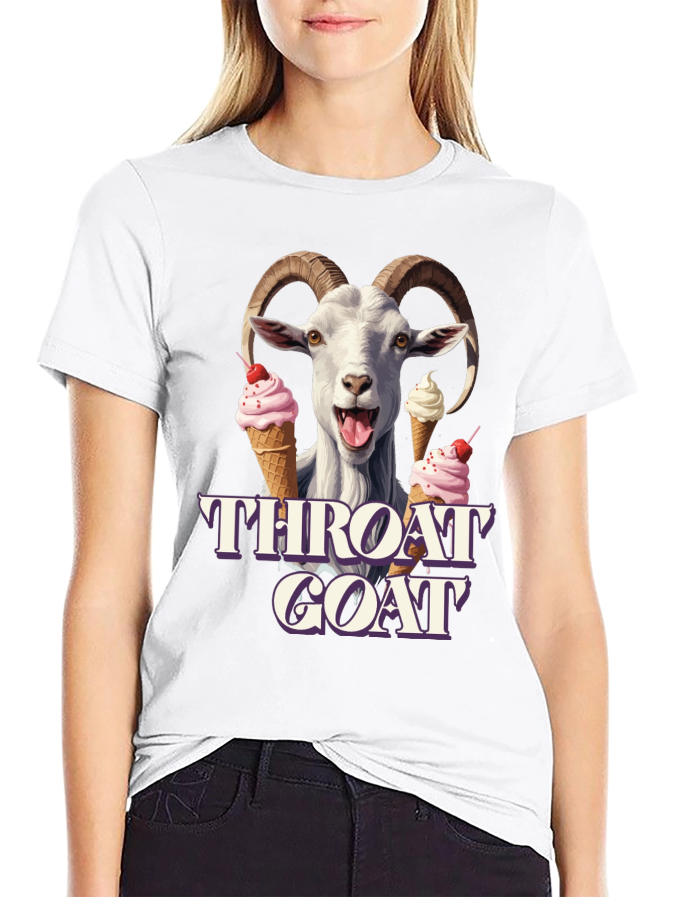 Throat Goat Ice Cream T-Shirt