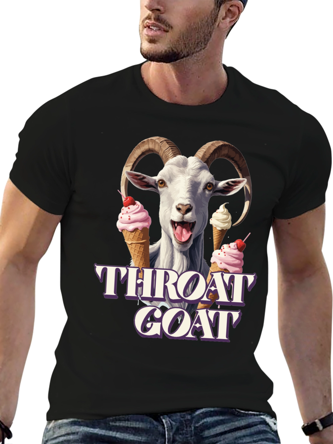Throat Goat Ice Cream T-Shirt