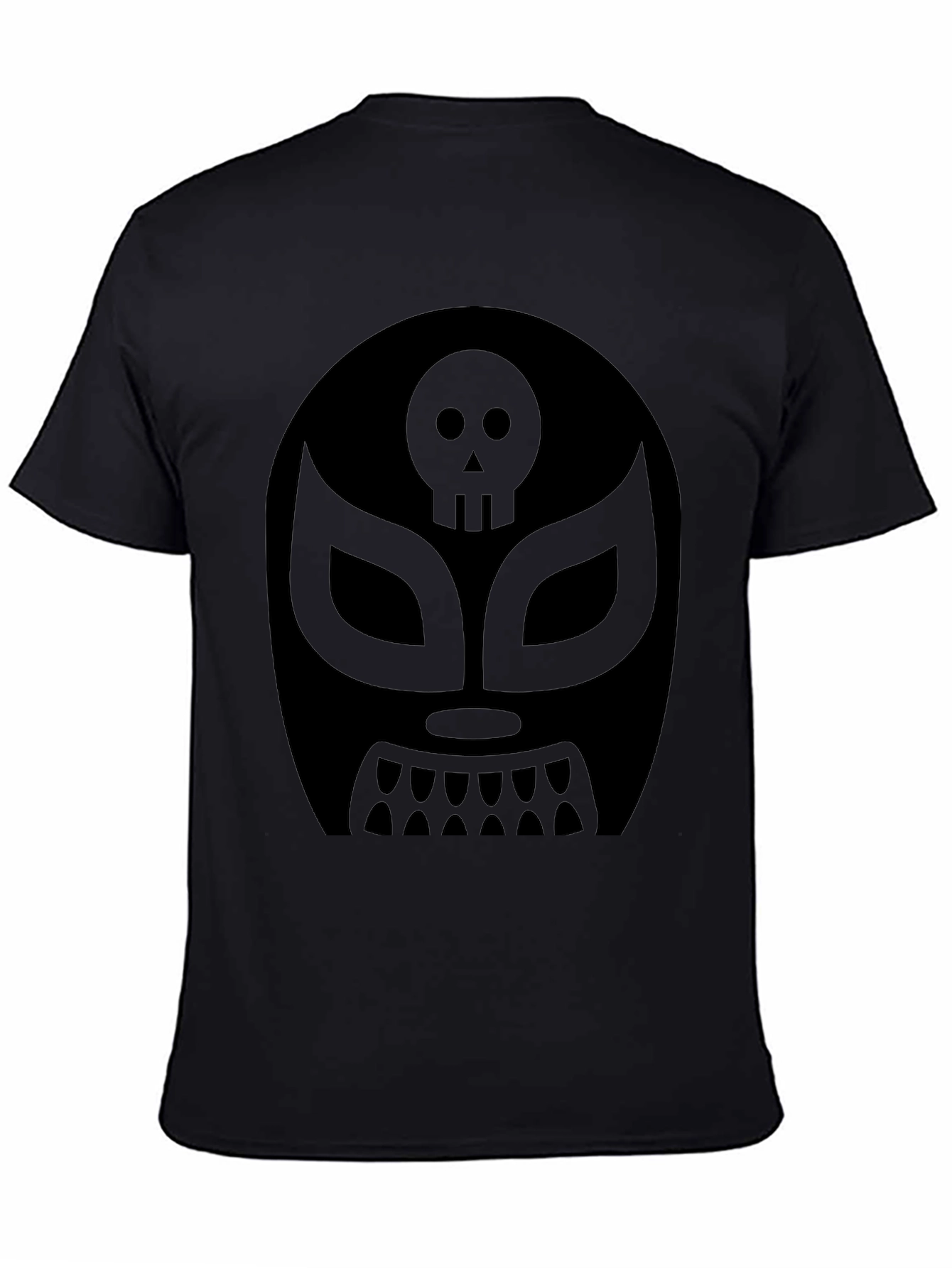 Black Lucha Libre Skull Mask T-Shirt