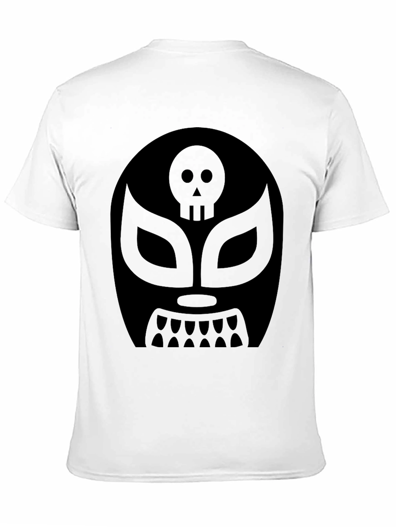 Black Lucha Libre Skull Mask T-Shirt