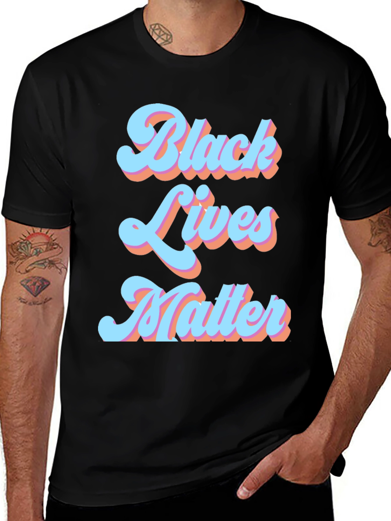 Black Lives Matter Graphic Tee - Retro Design