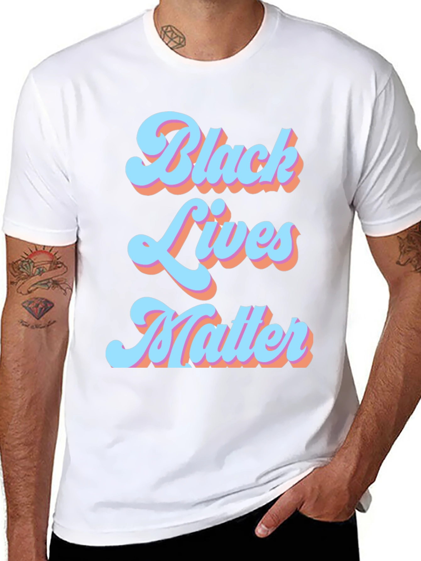 Black Lives Matter Graphic Tee - Retro Design