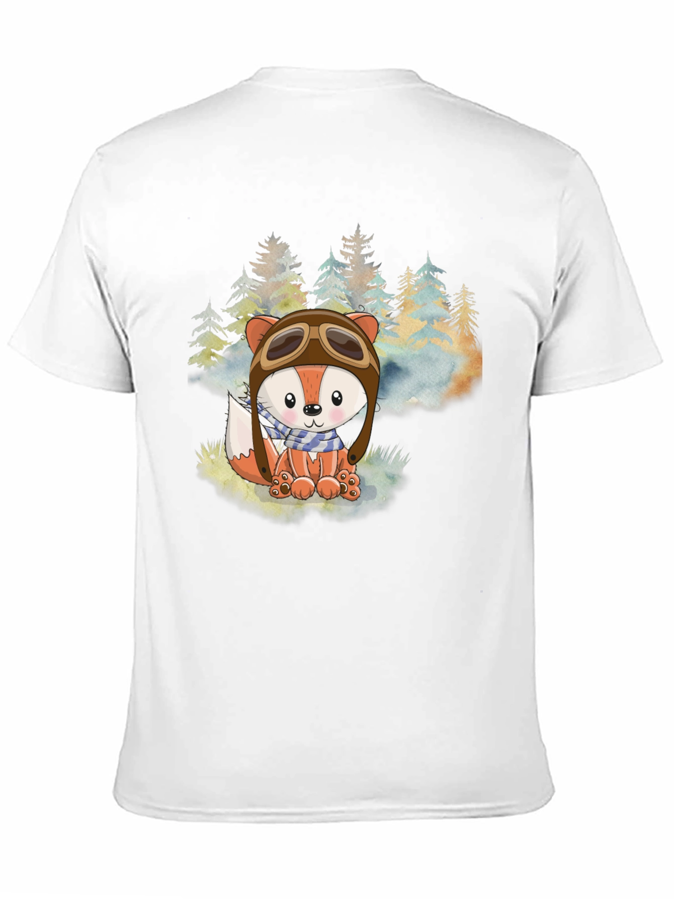 Fox Aviator T-Shirt - Cute Forest Design