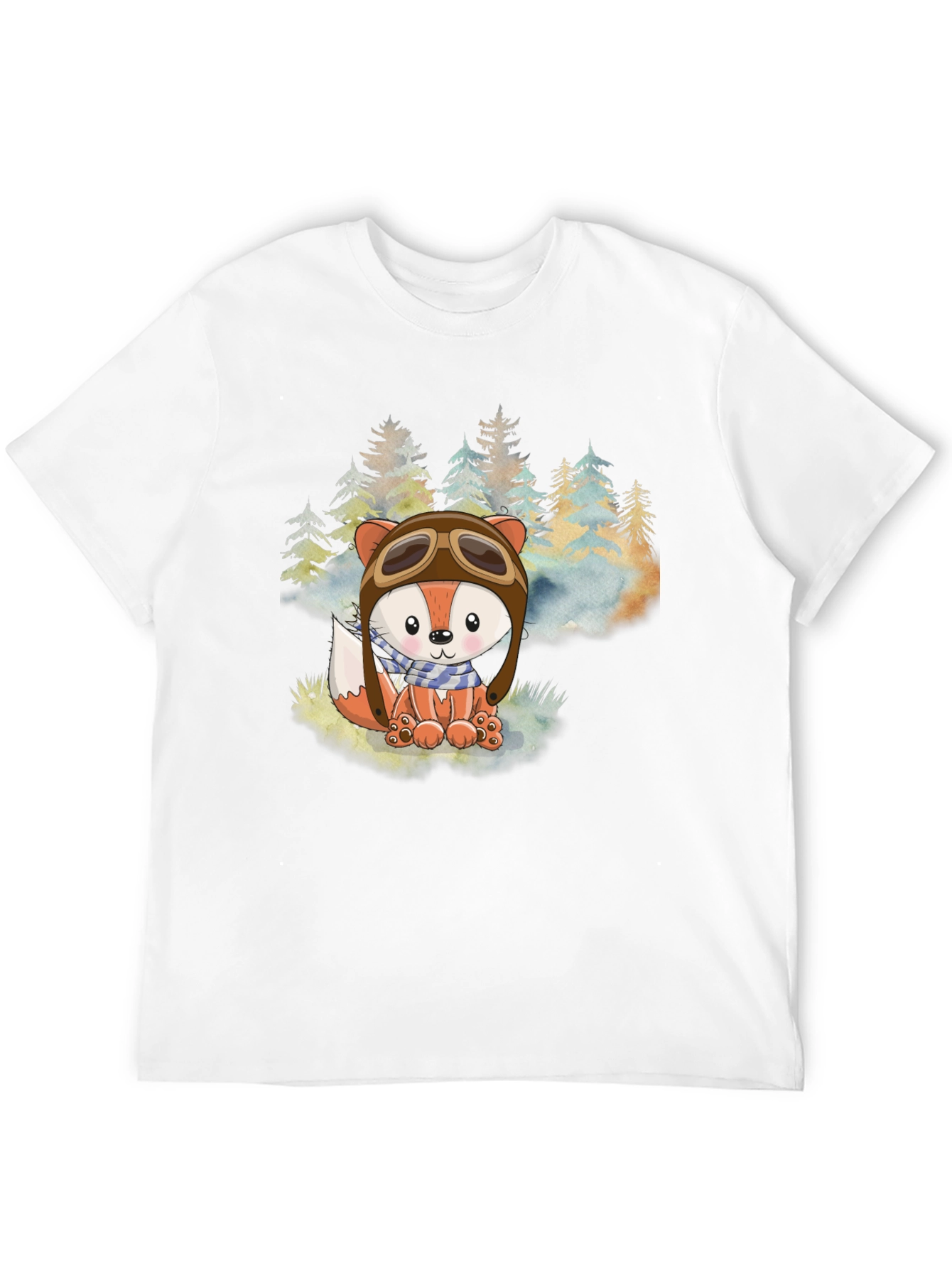 Fox Aviator T-Shirt - Cute Forest Design
