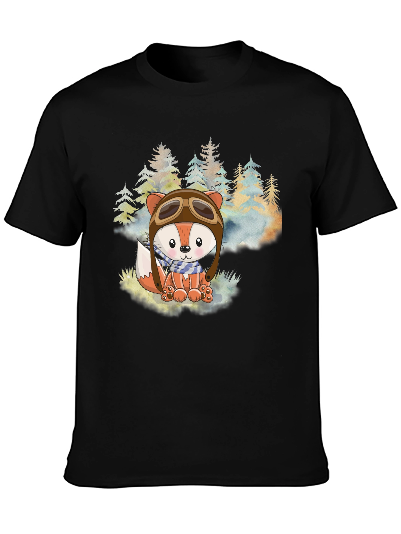 Fox Aviator T-Shirt - Cute Forest Design