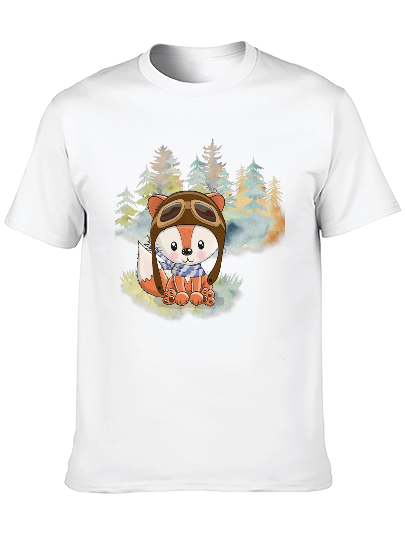 Fox Aviator T-Shirt - Cute Forest Design